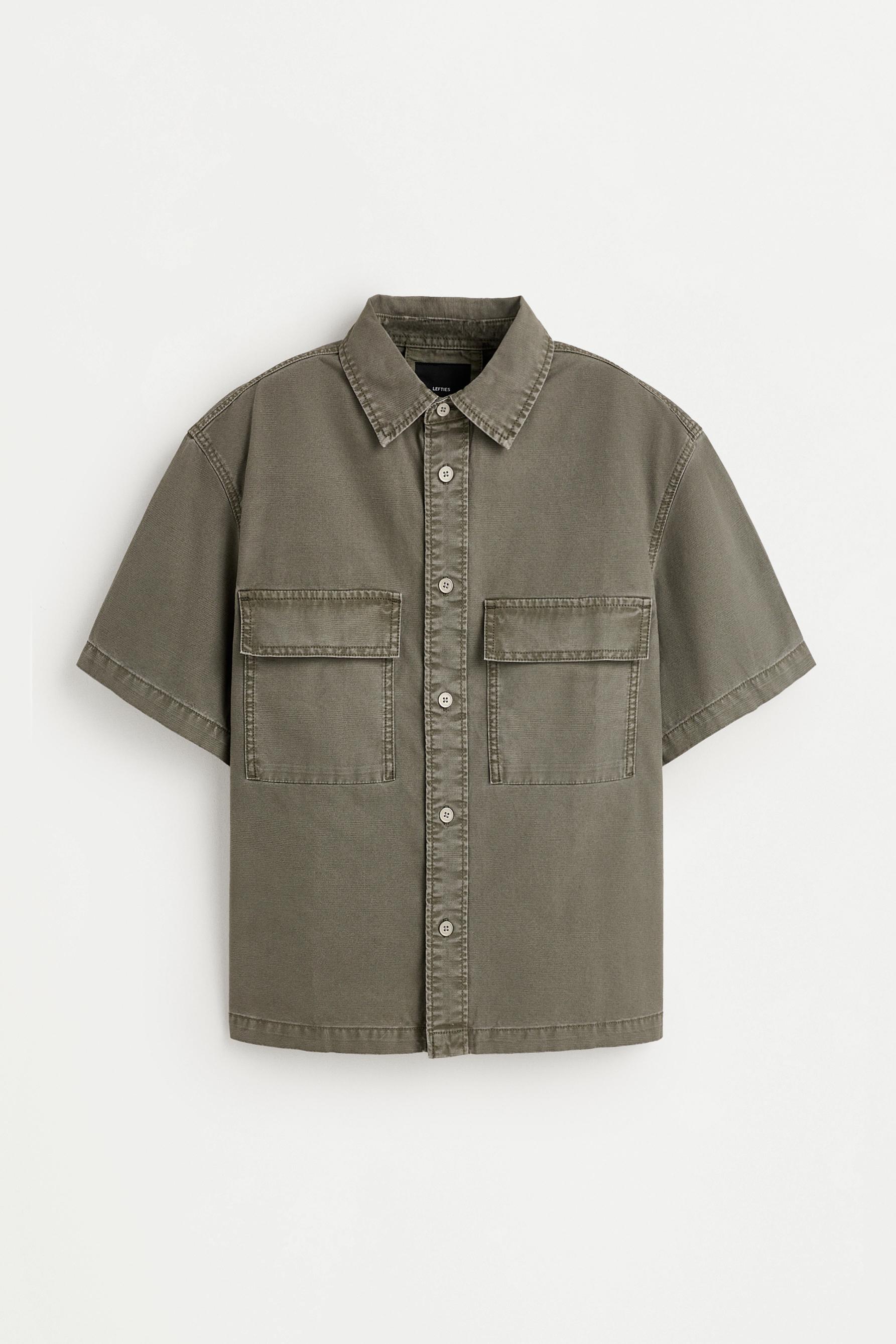 Denim shirt with pockets — FADED GREEN