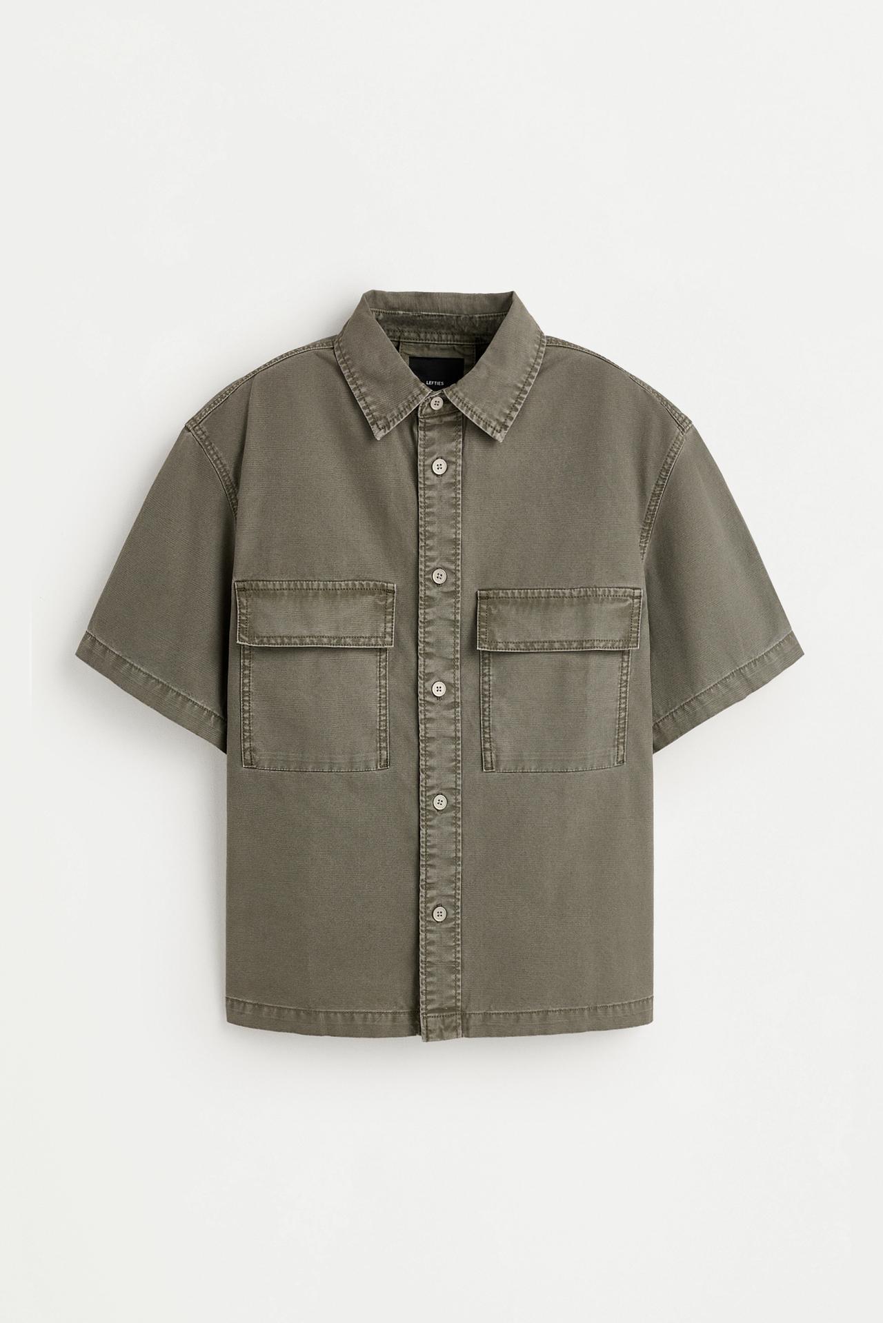 Denim shirt with pockets — FADED GREEN