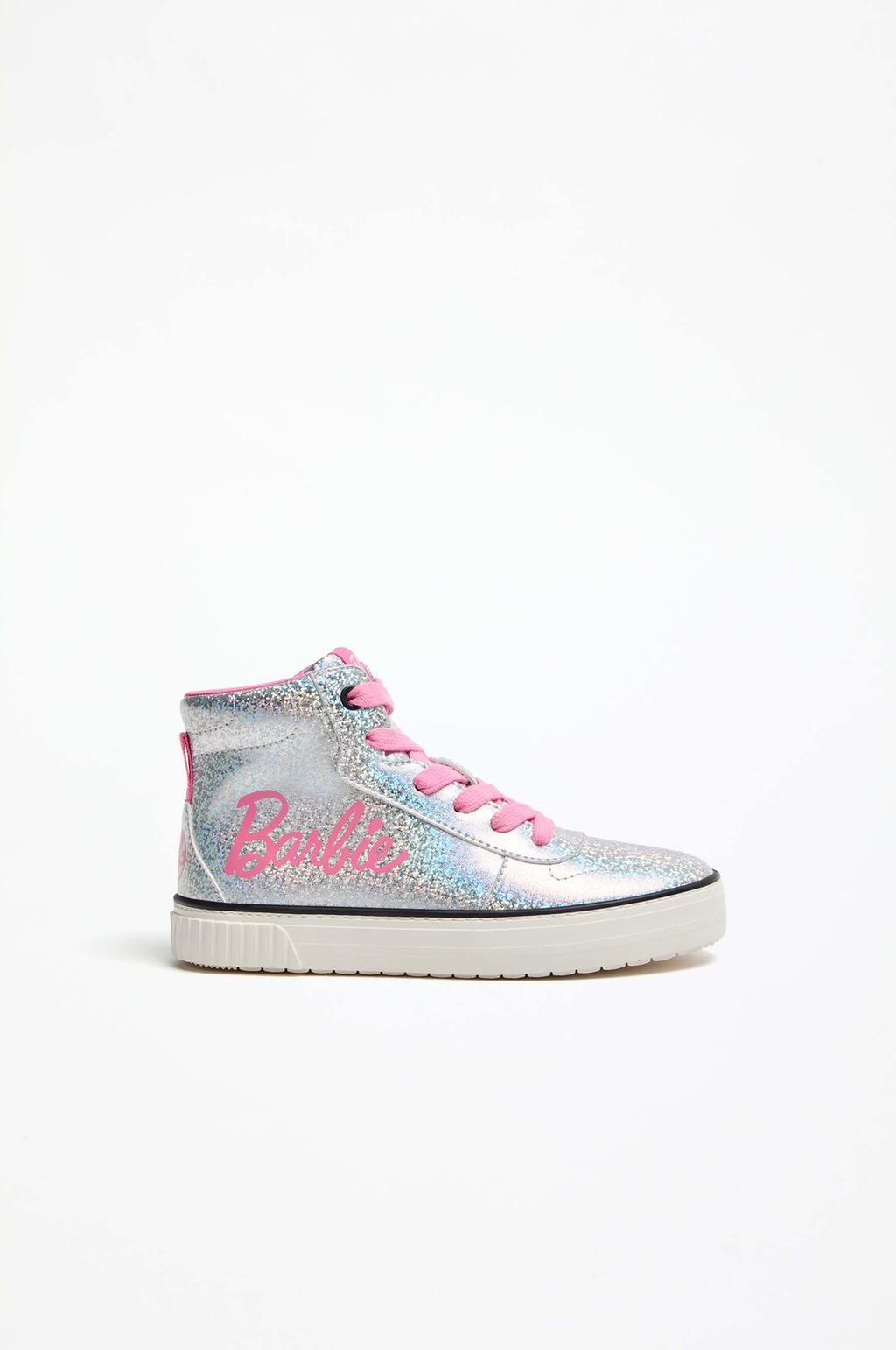 Iridescent Barbie™ high-top sneakers