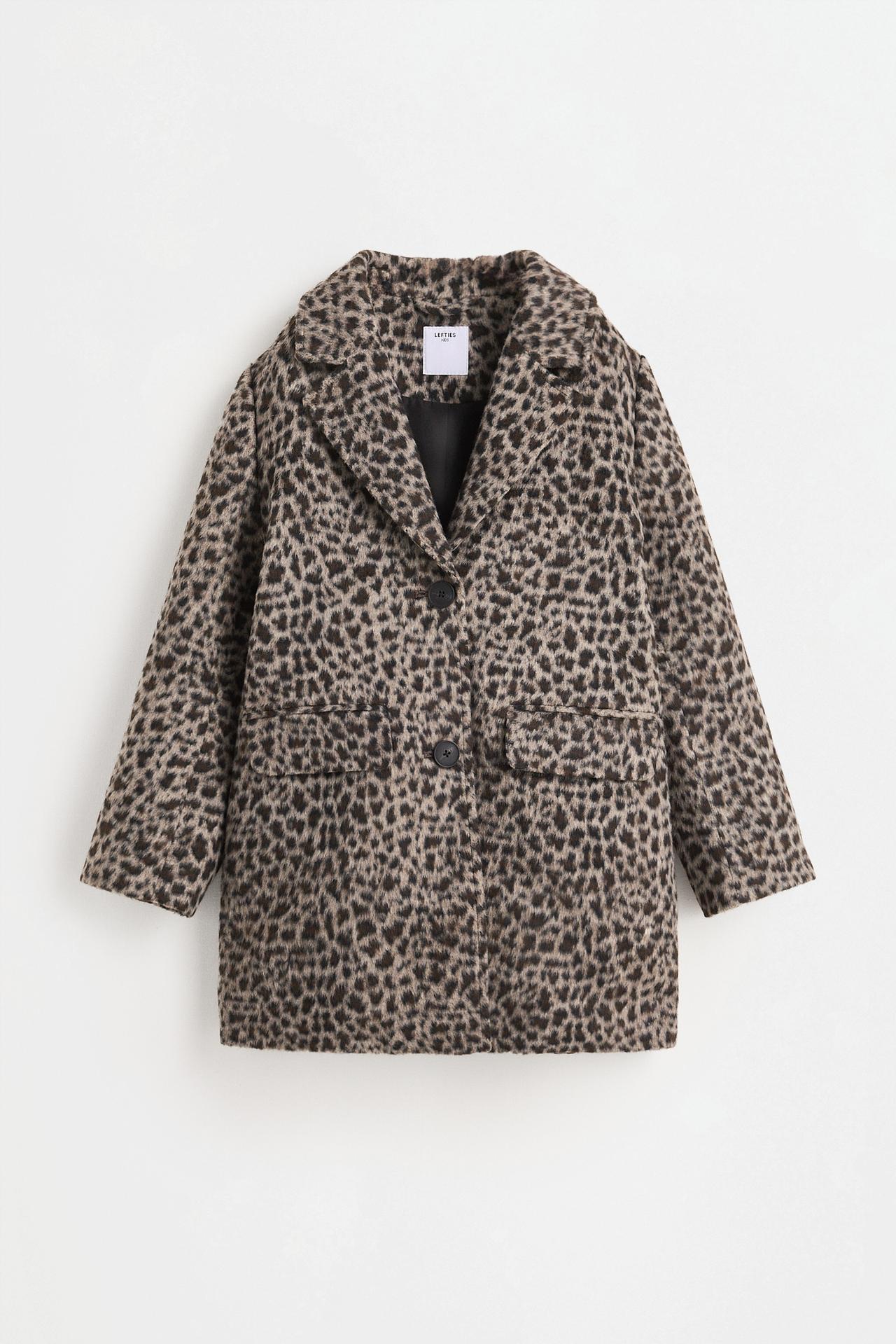 Synthetic wool coat — Leopard