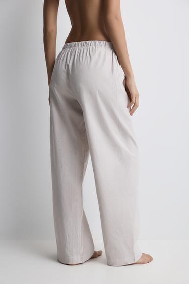 Striped pyjama bottoms — BEIGE 4