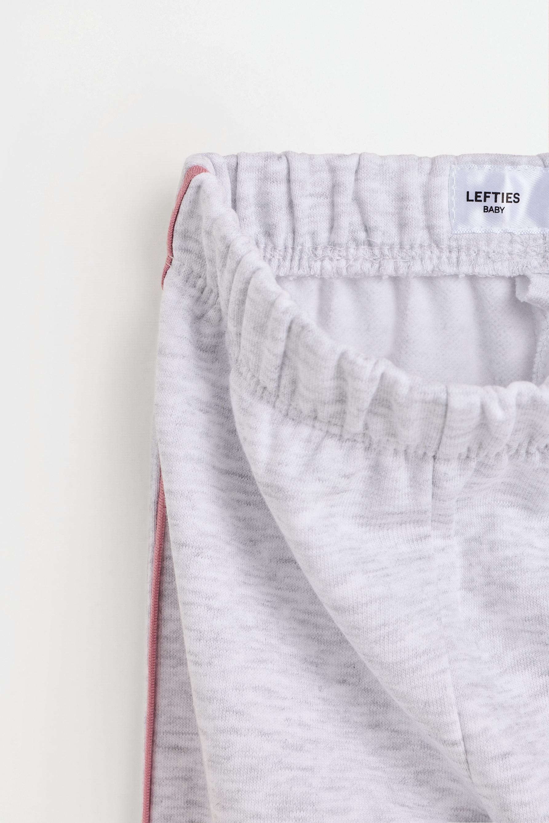 Polo sweatshirt and bow trousers set — GREY MARL