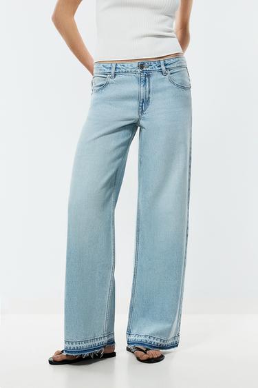 Wide-leg low-waist jeans — PALE BLUE 2