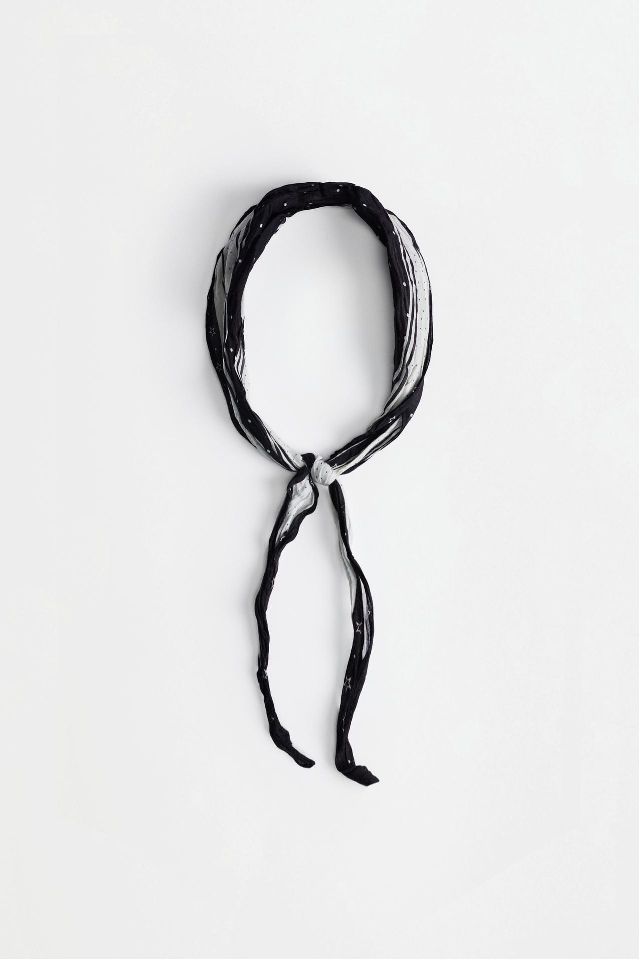 Printed bandana — WHITE/BLACK
