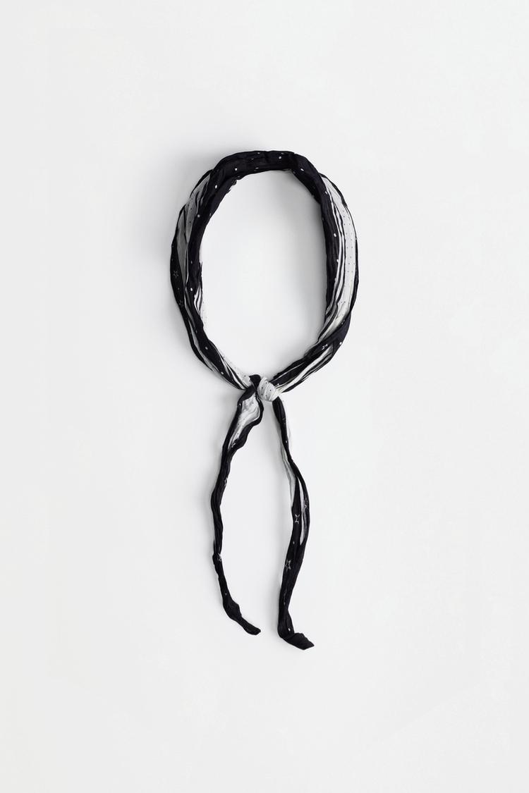 Printed bandana — WHITE/BLACK