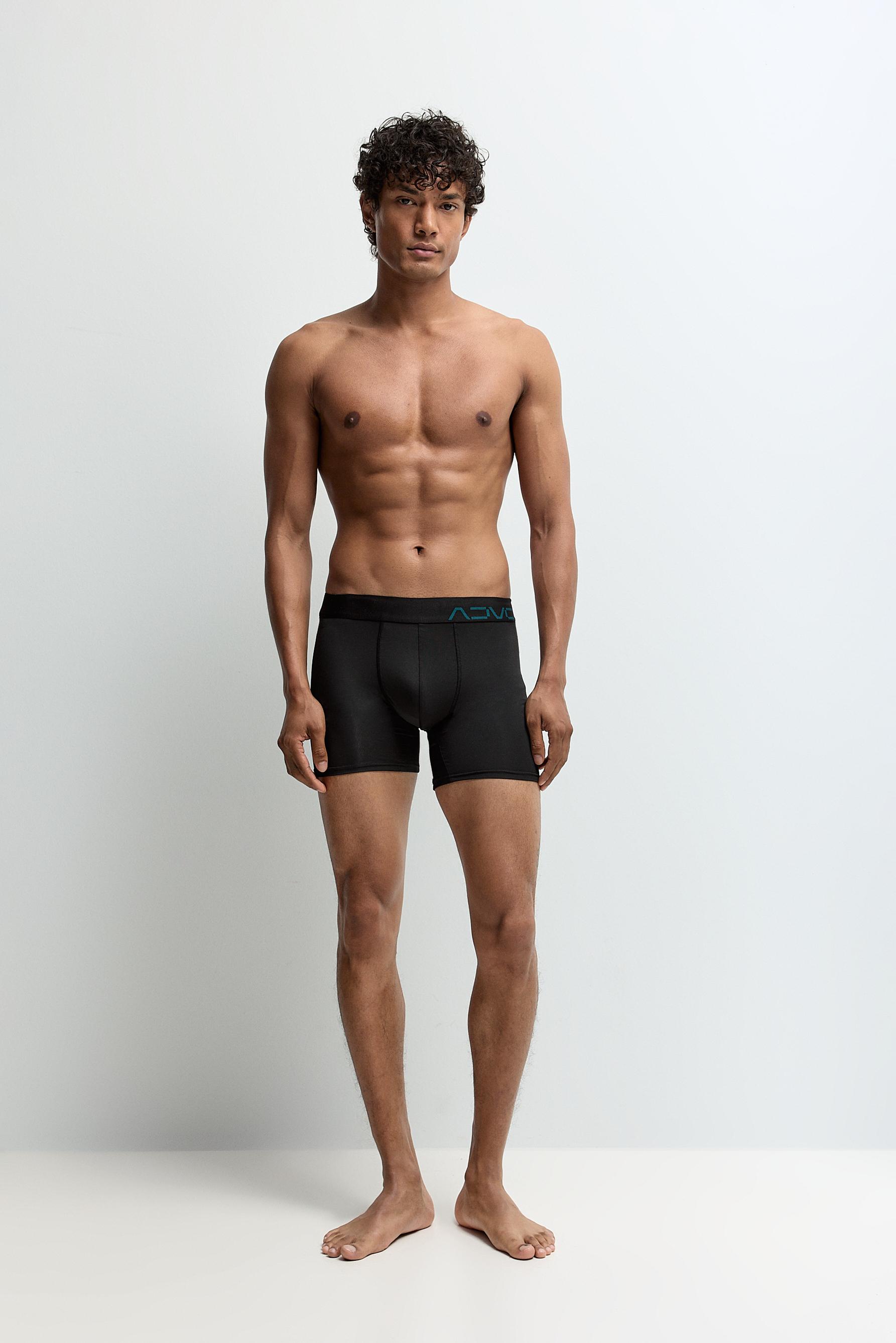3-pack of long performance boxers — BLUE