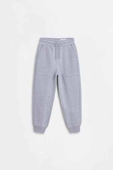 Ottoman plush joggers — GREY MARL 1