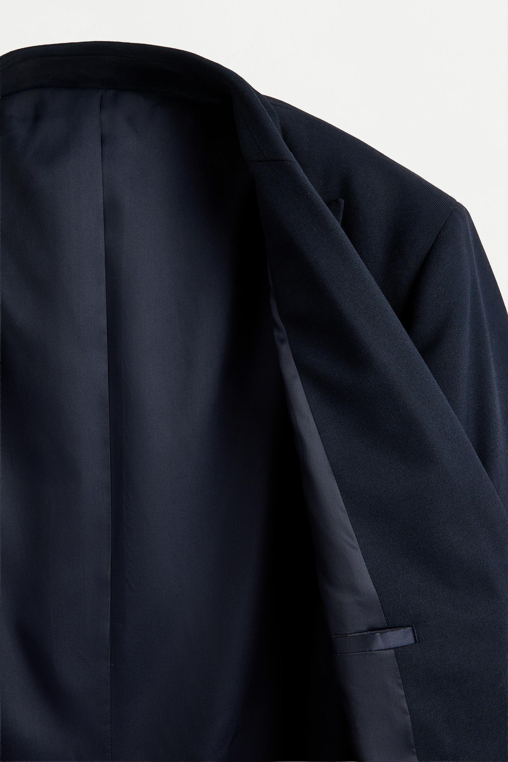 Slim fit double-breasted blazer — NAVY