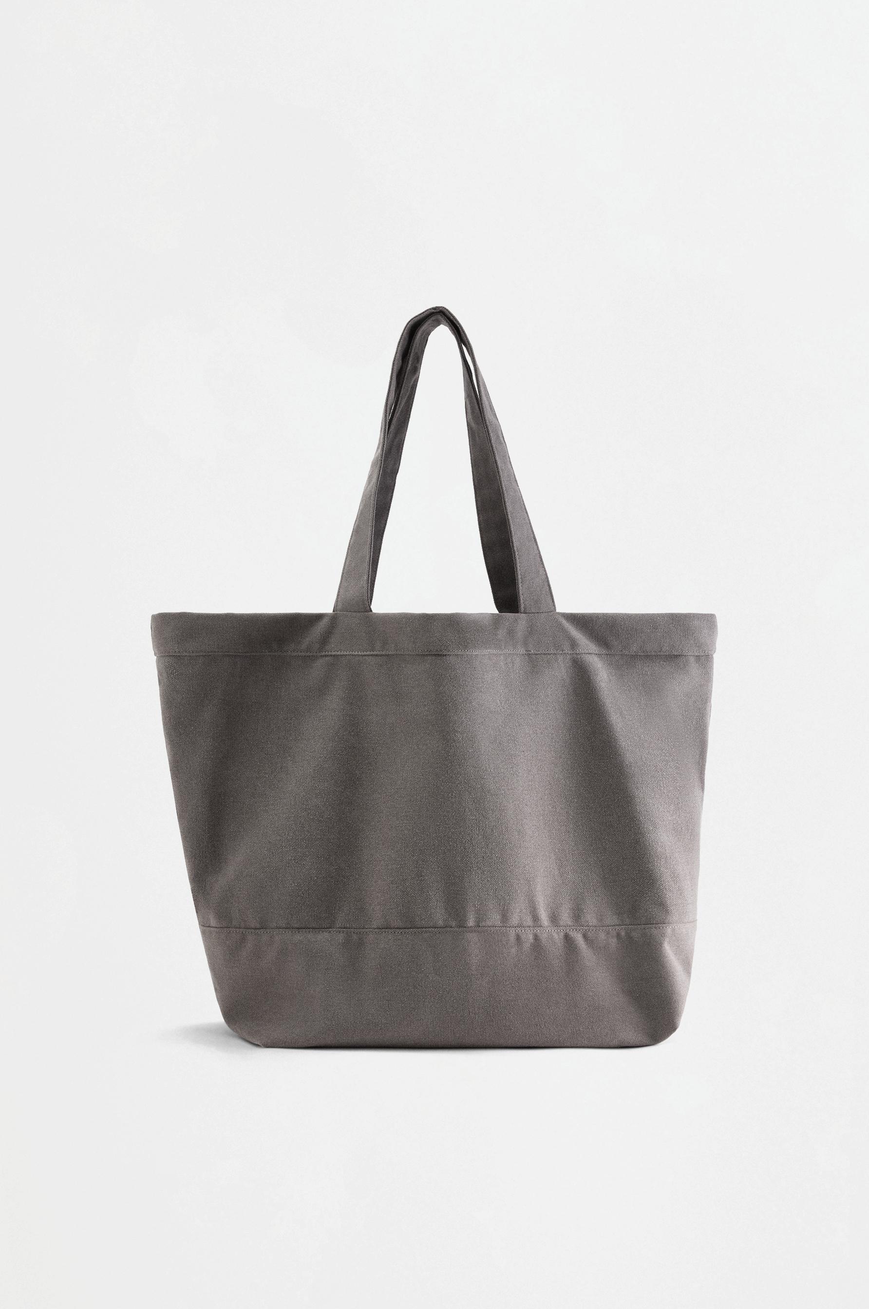 Canvas shopper bag — GREY
