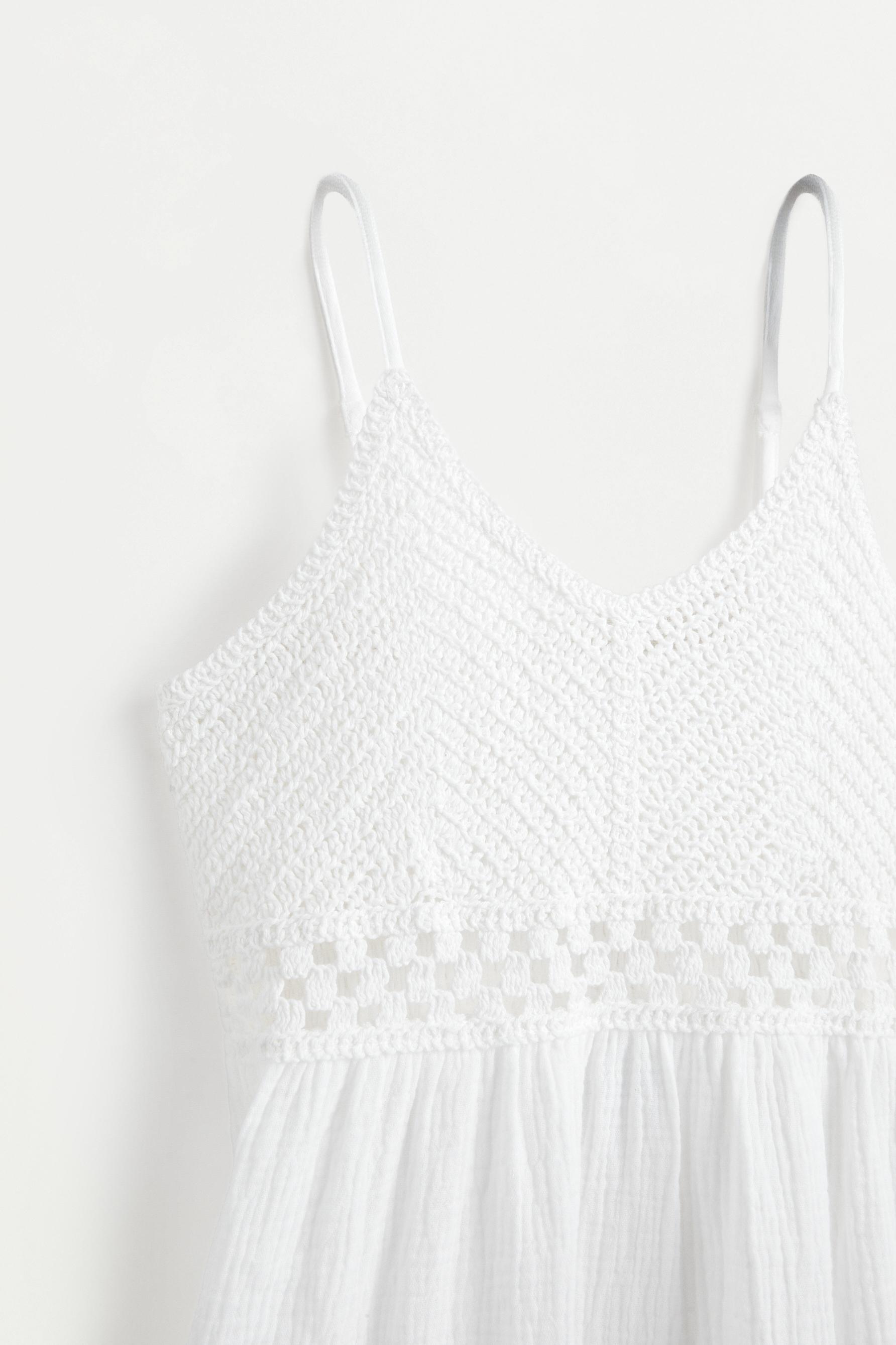 Contrast dress — WHITE
