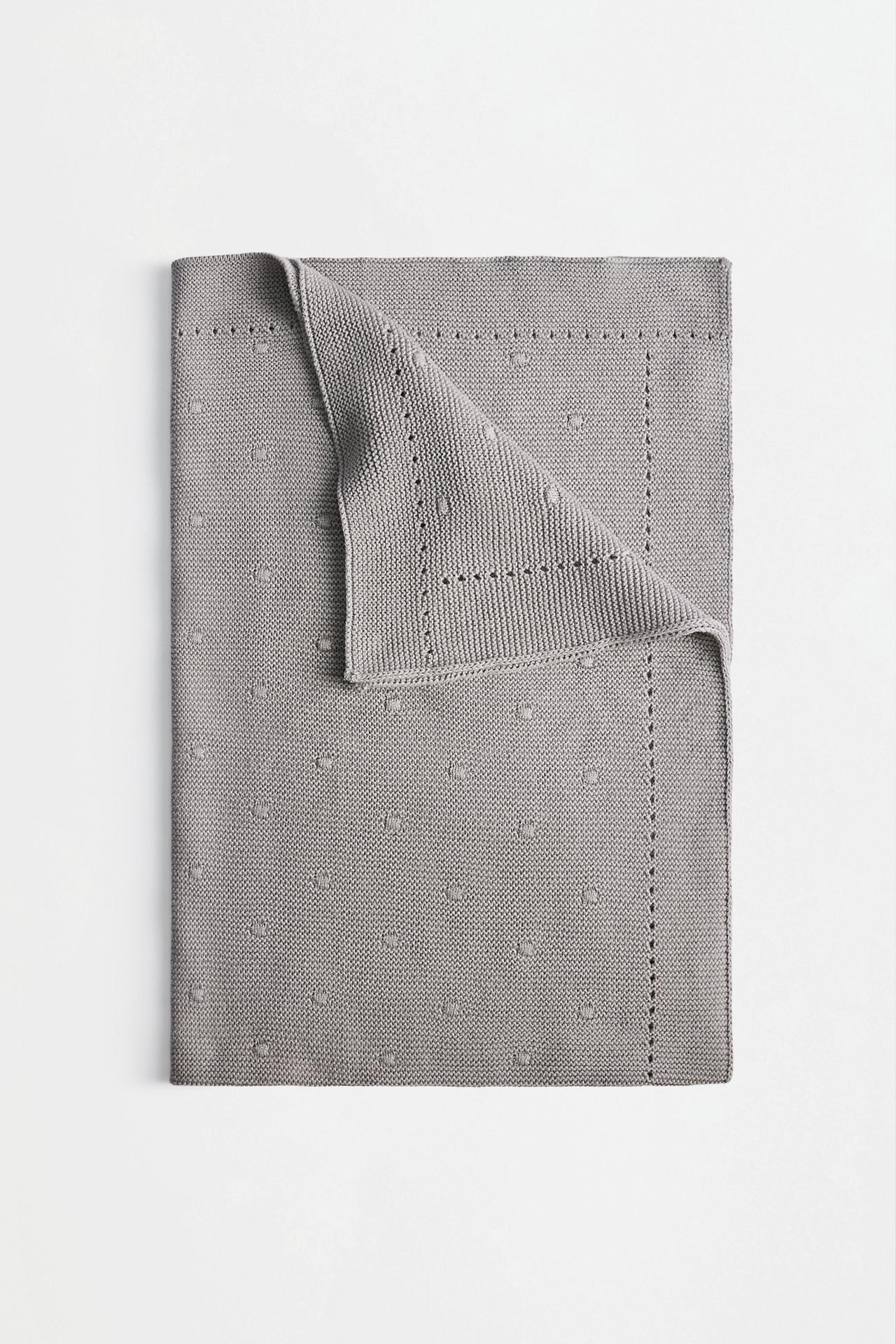 Knit blanket — TAUPE GREY