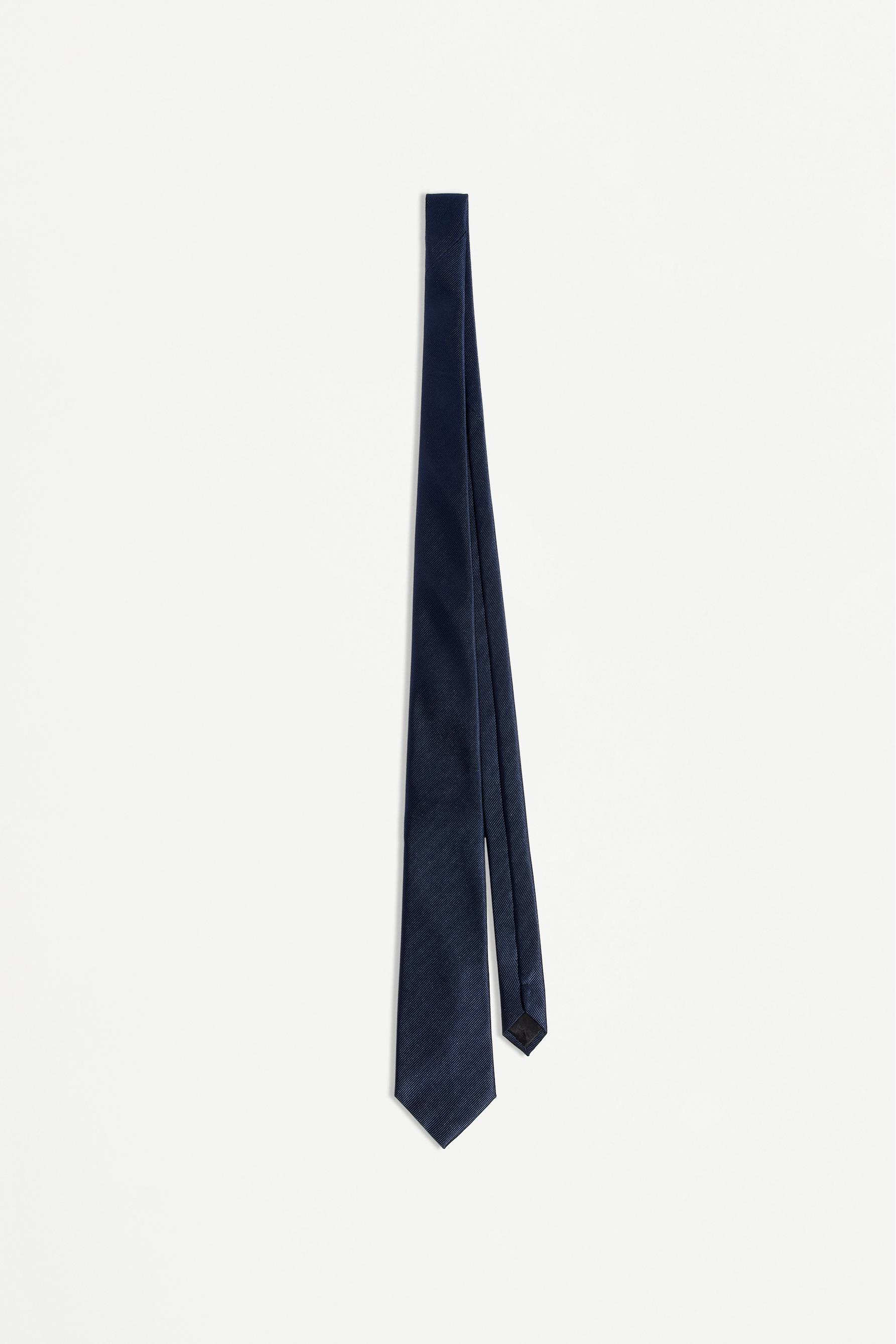 Textured tie — NAVY