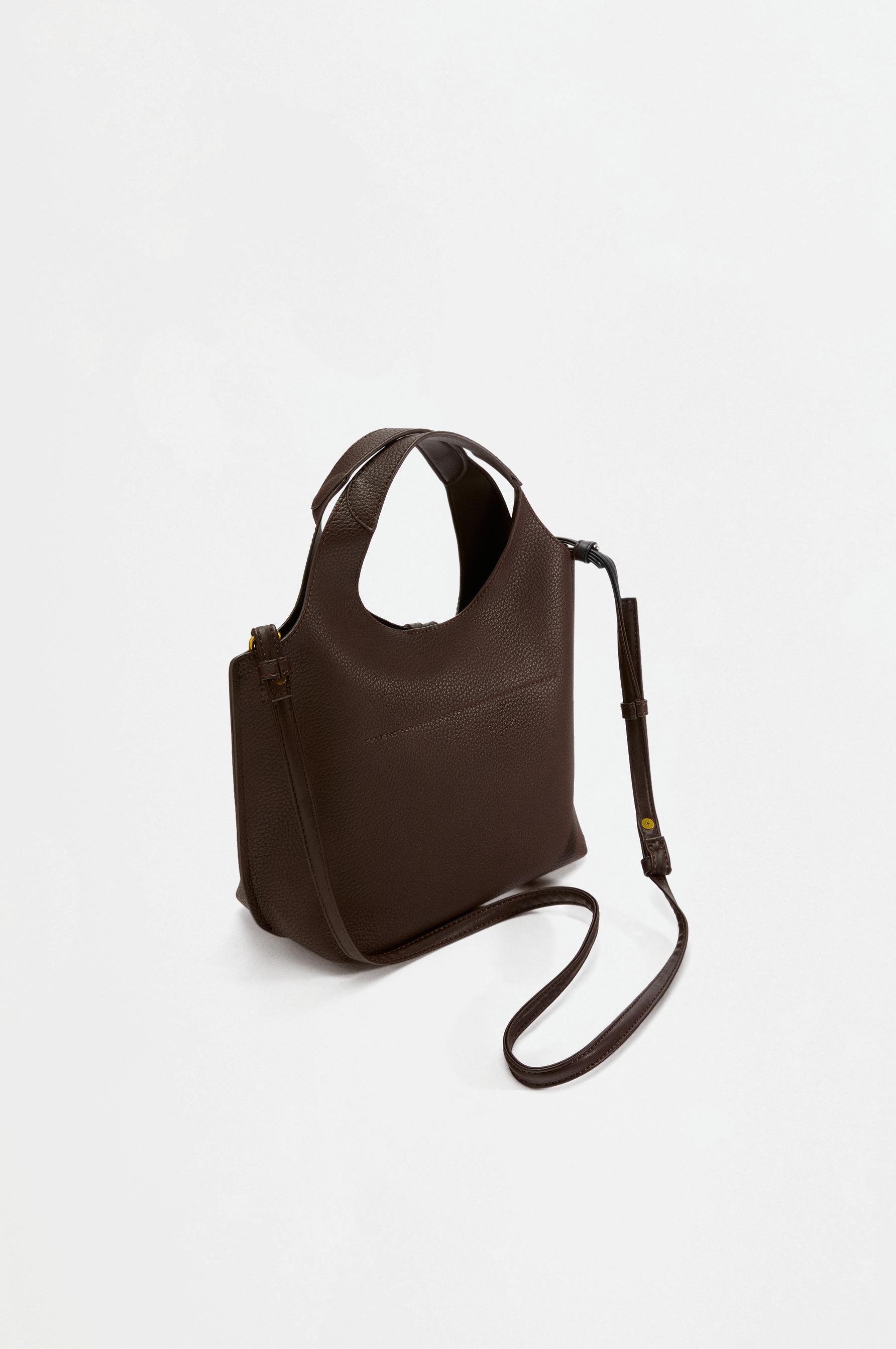 Mini shopper bag — BROWN