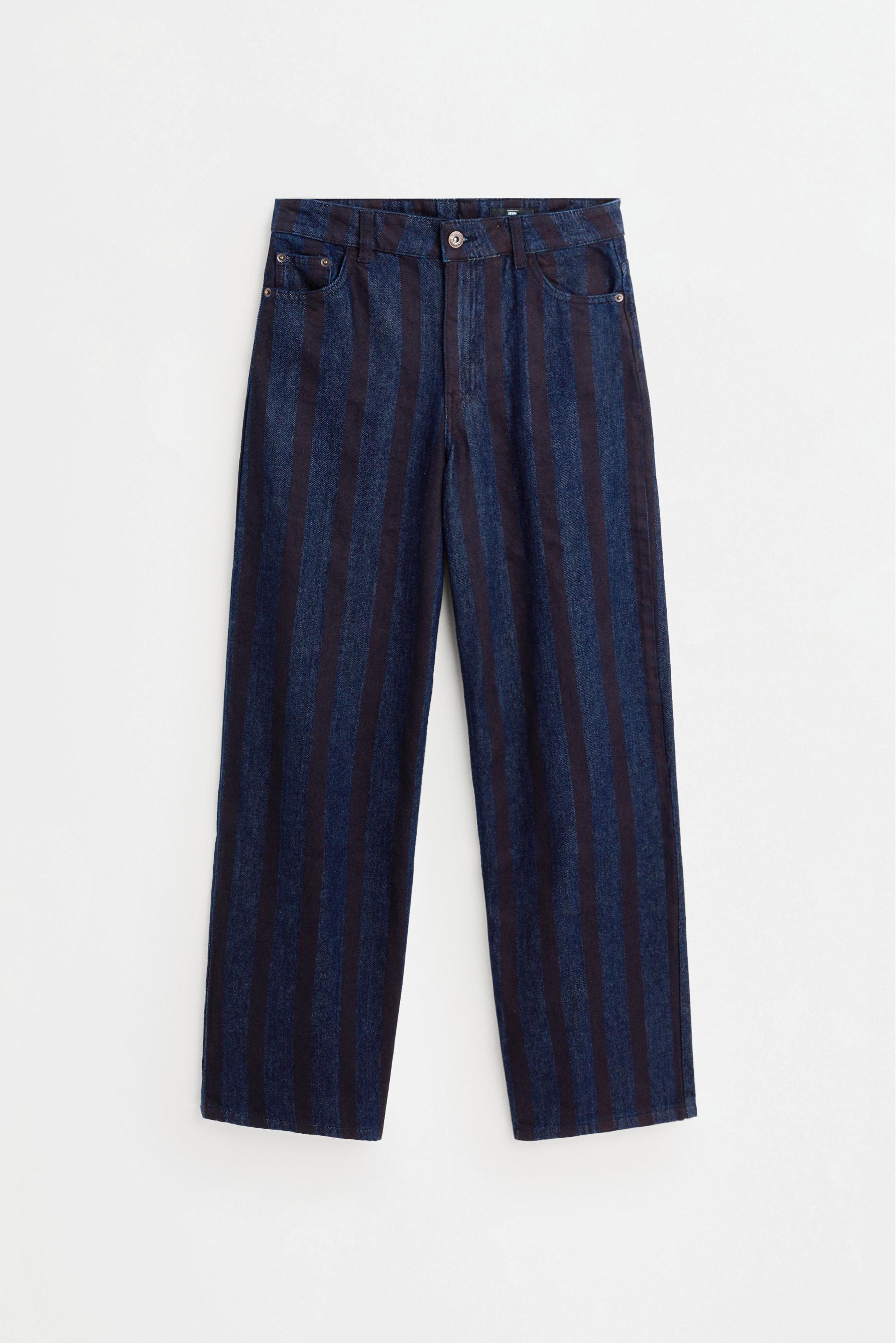 Jeans wide leg rayas