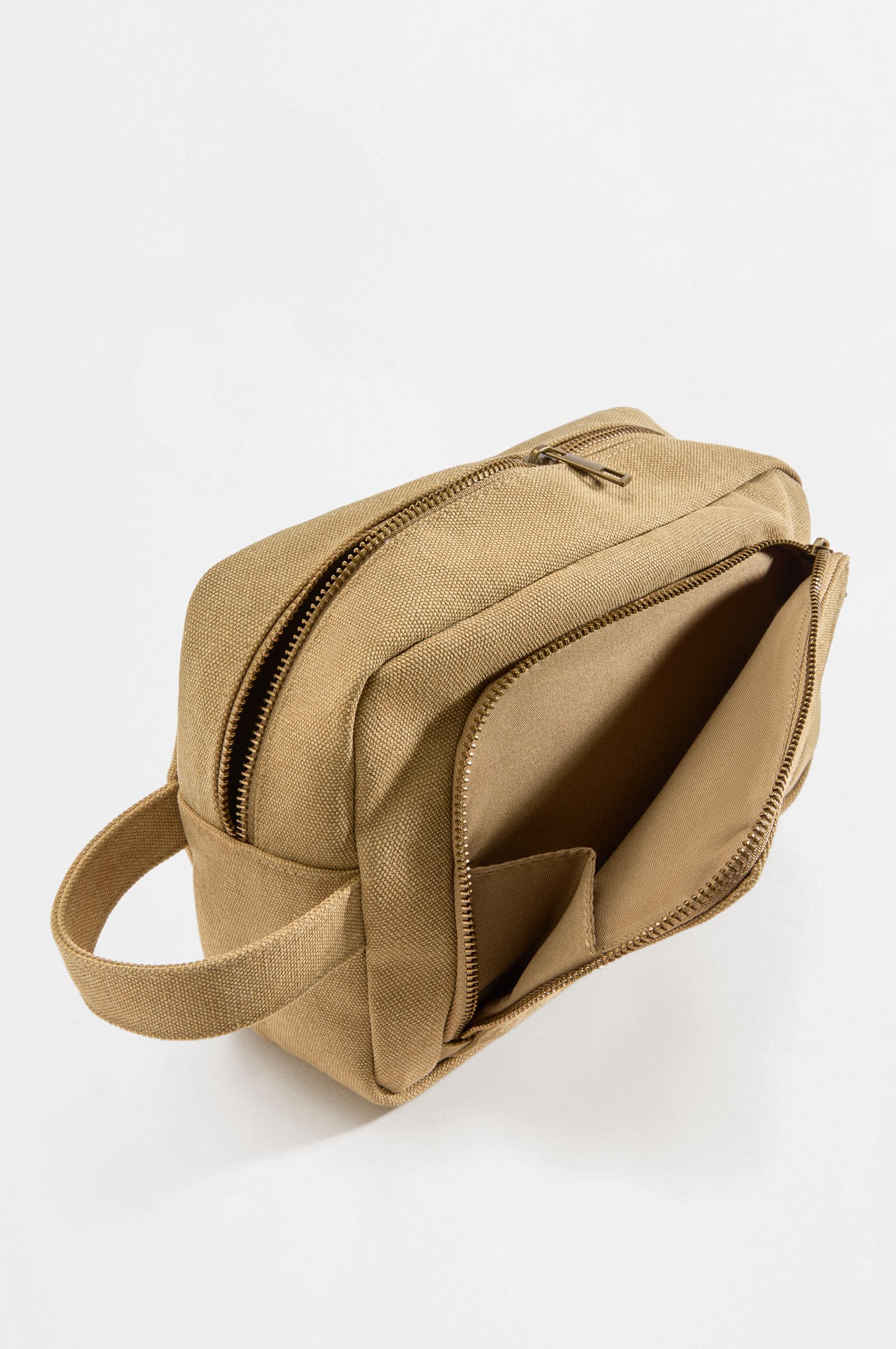 Canvas toiletry bag — BEIGE