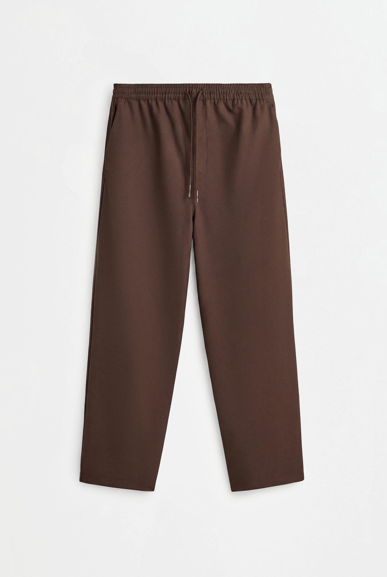 Baggy tailored joggers — BROWN
