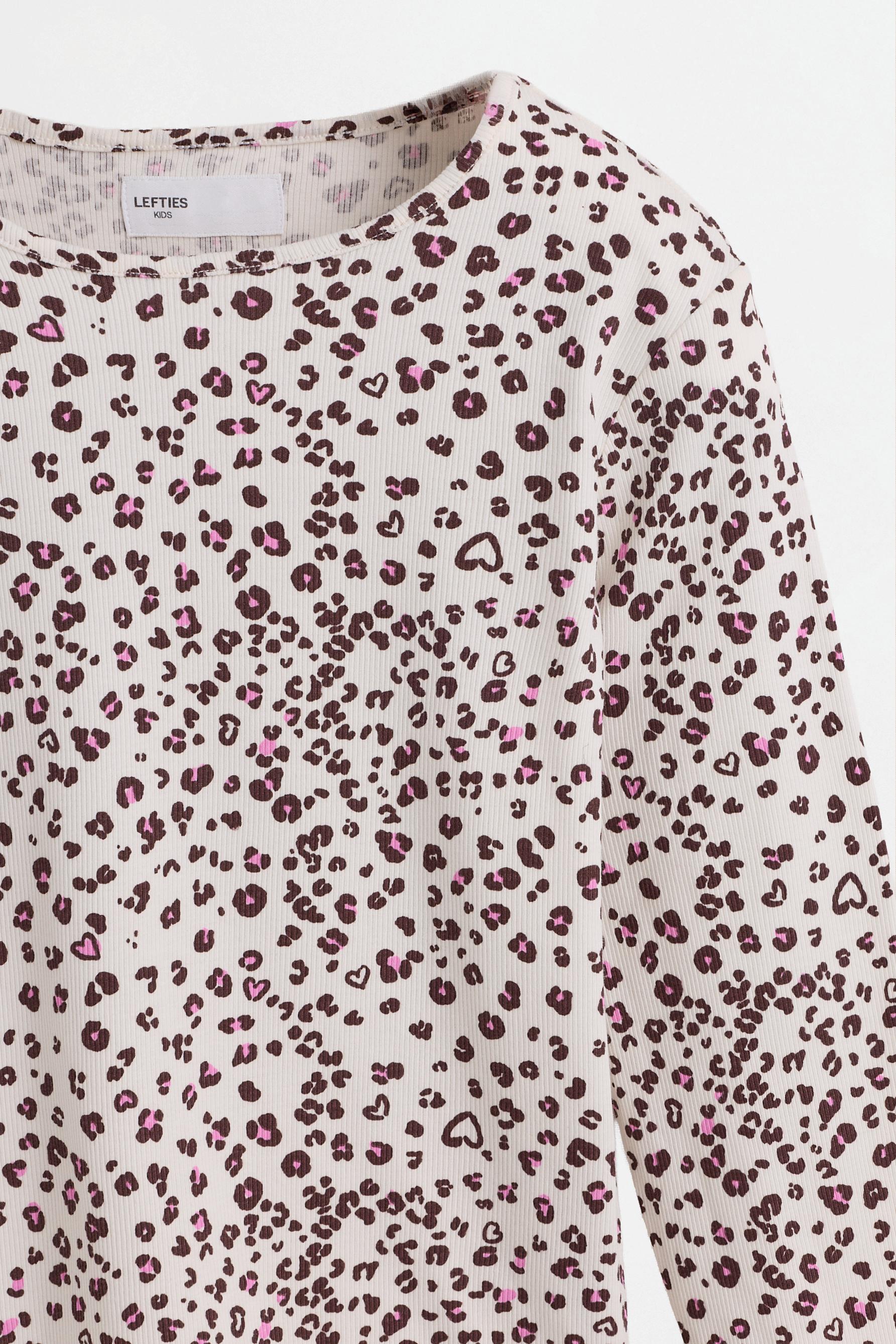 Ribbed animal print pyjamas — LEOPARD PRINT