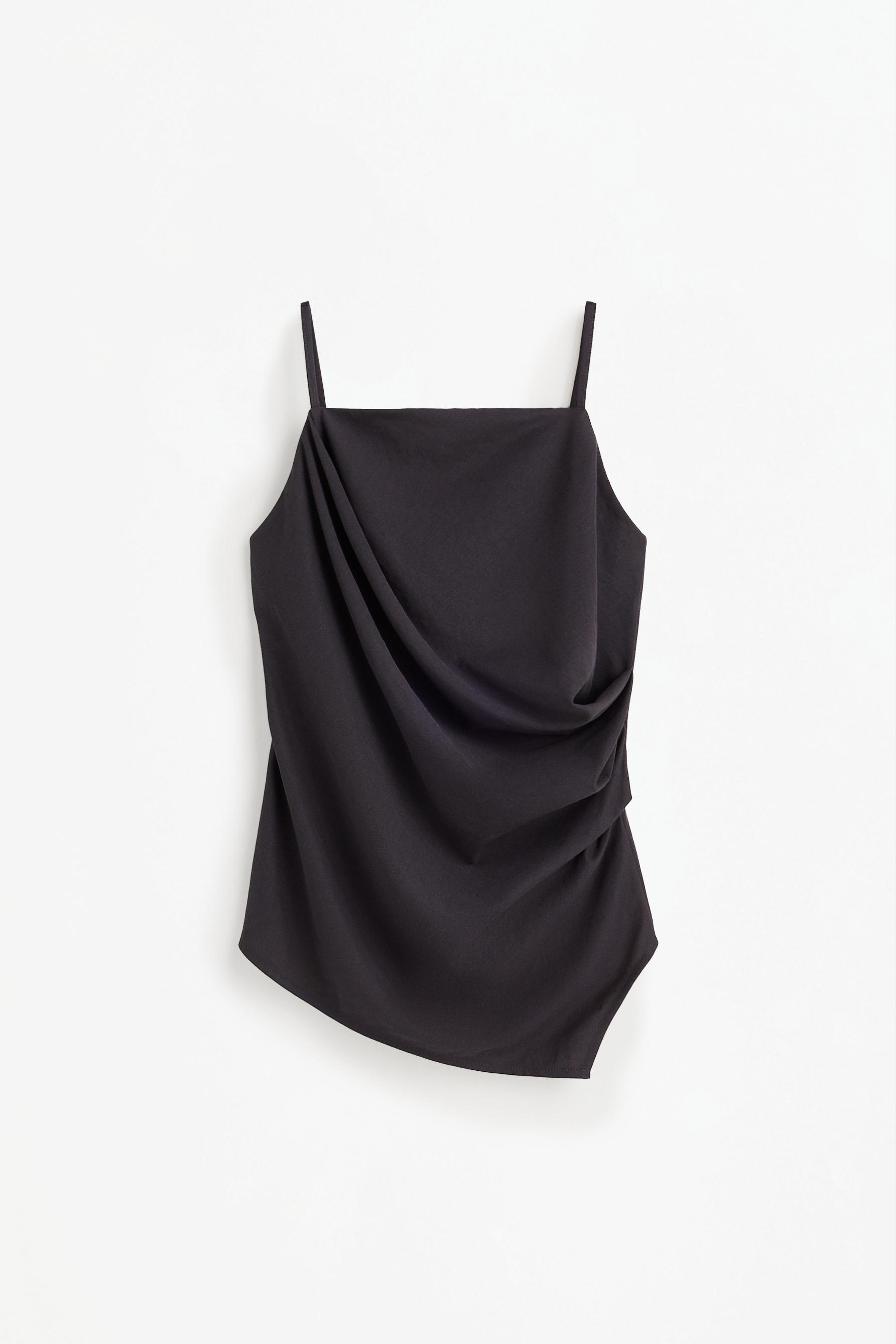 Flowing asymmetric top — ANTHRACITE GREY