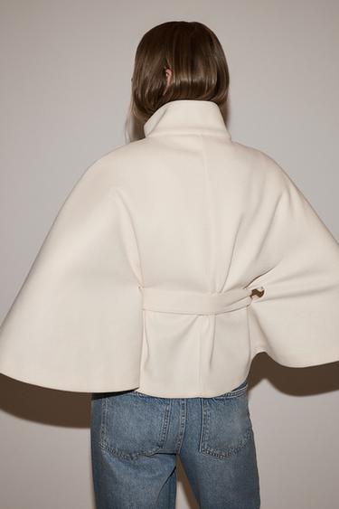 Wool-blend cape — VANILLA 4