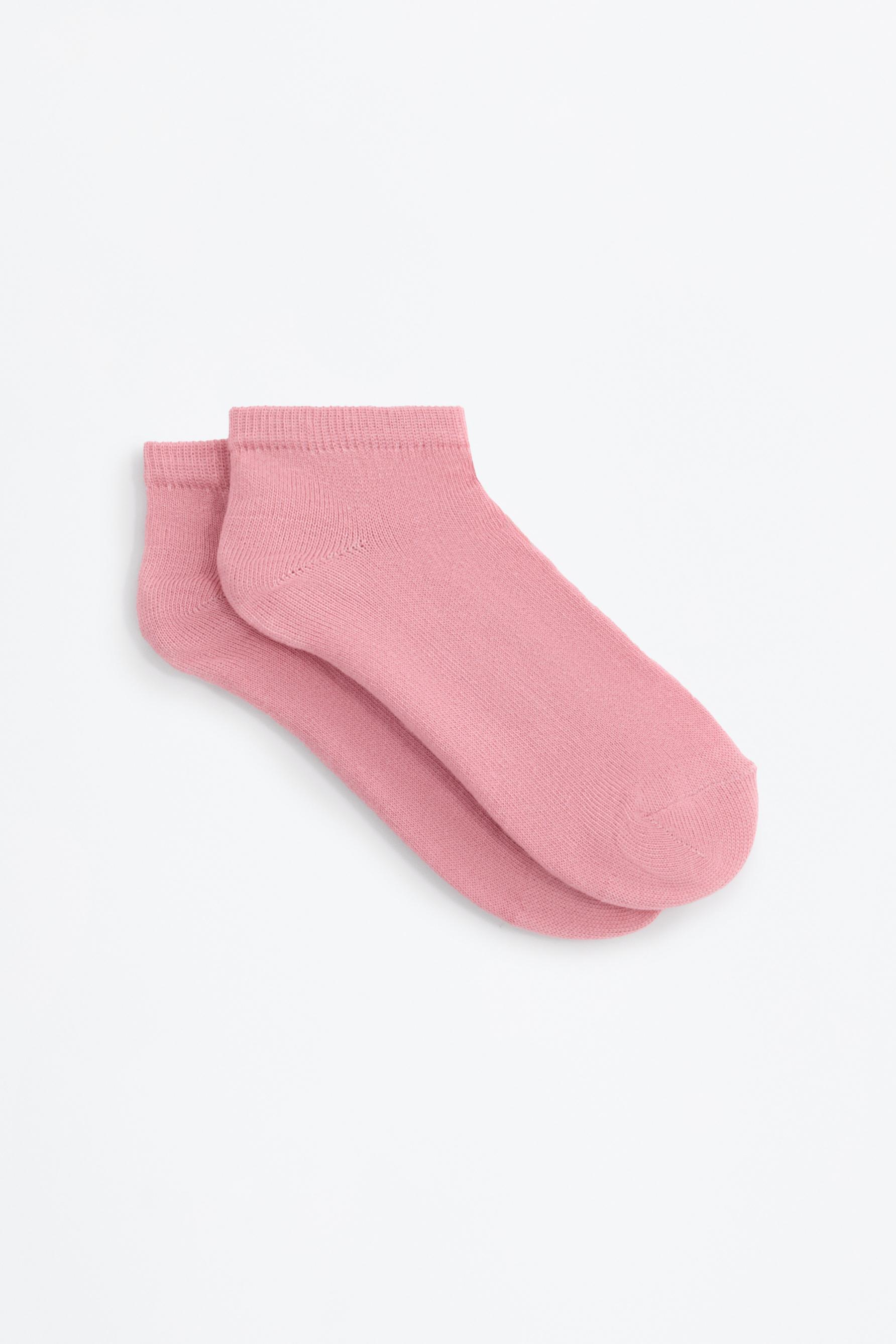 Plain ankle socks (Pack 10) — PINK