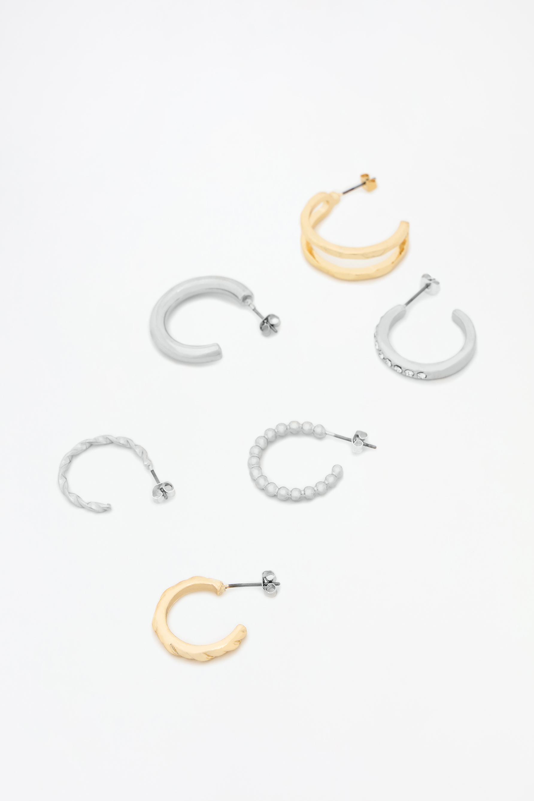 6-pack of hoop earrings — VARIOUS