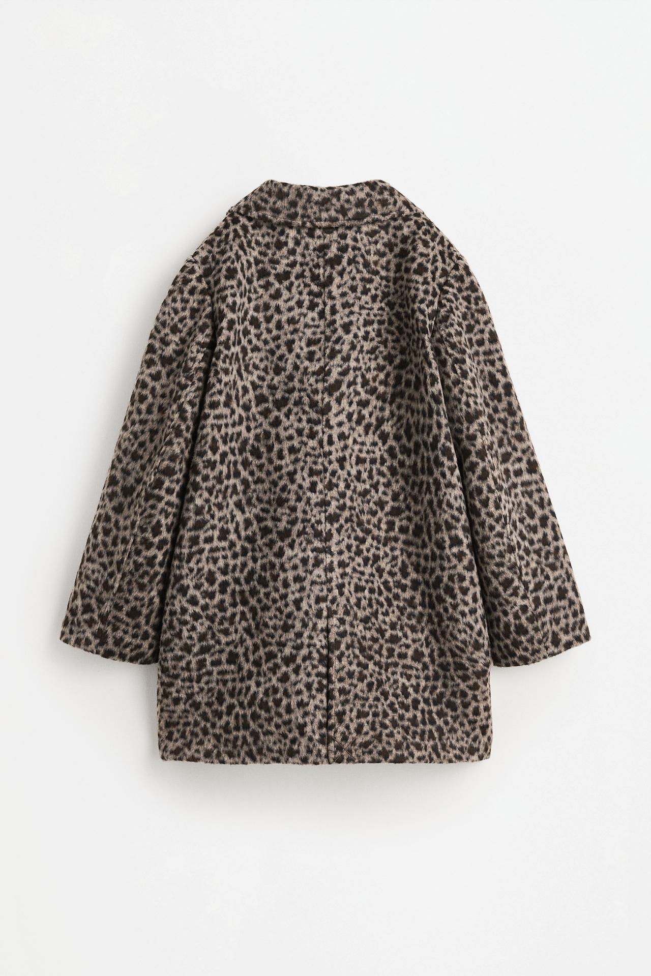 Synthetic wool coat — Leopard