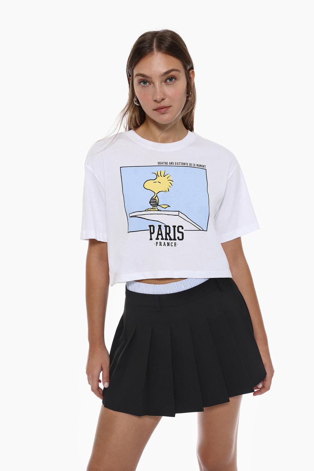 Camiseta cropped Snoopy Peanuts ™