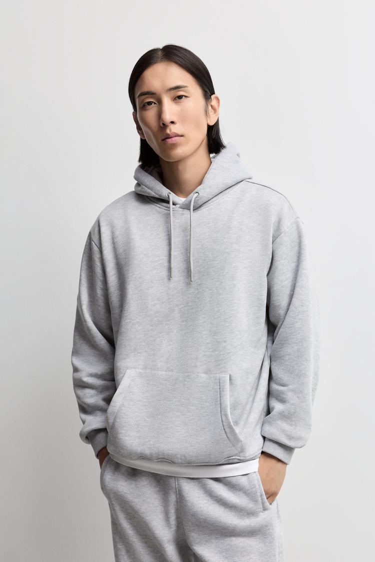 Basic hoodie — GREY MARL