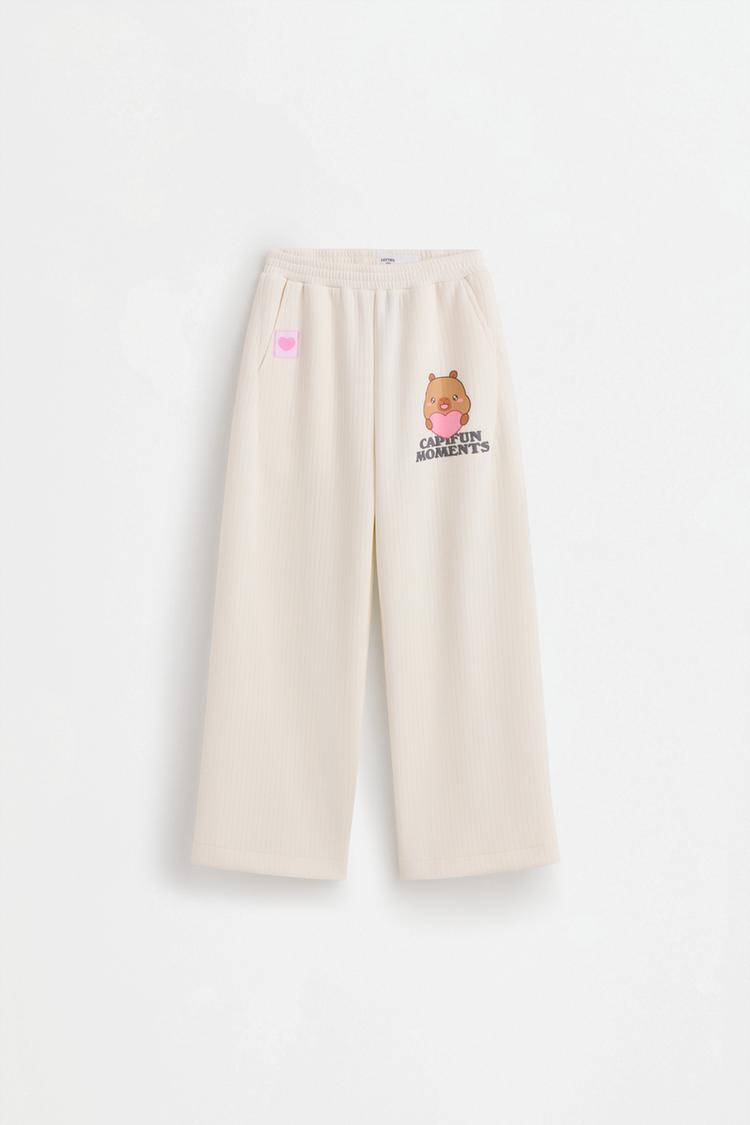 Capybara CAPYFUN© modal wide-leg trousers — OFF WHITE