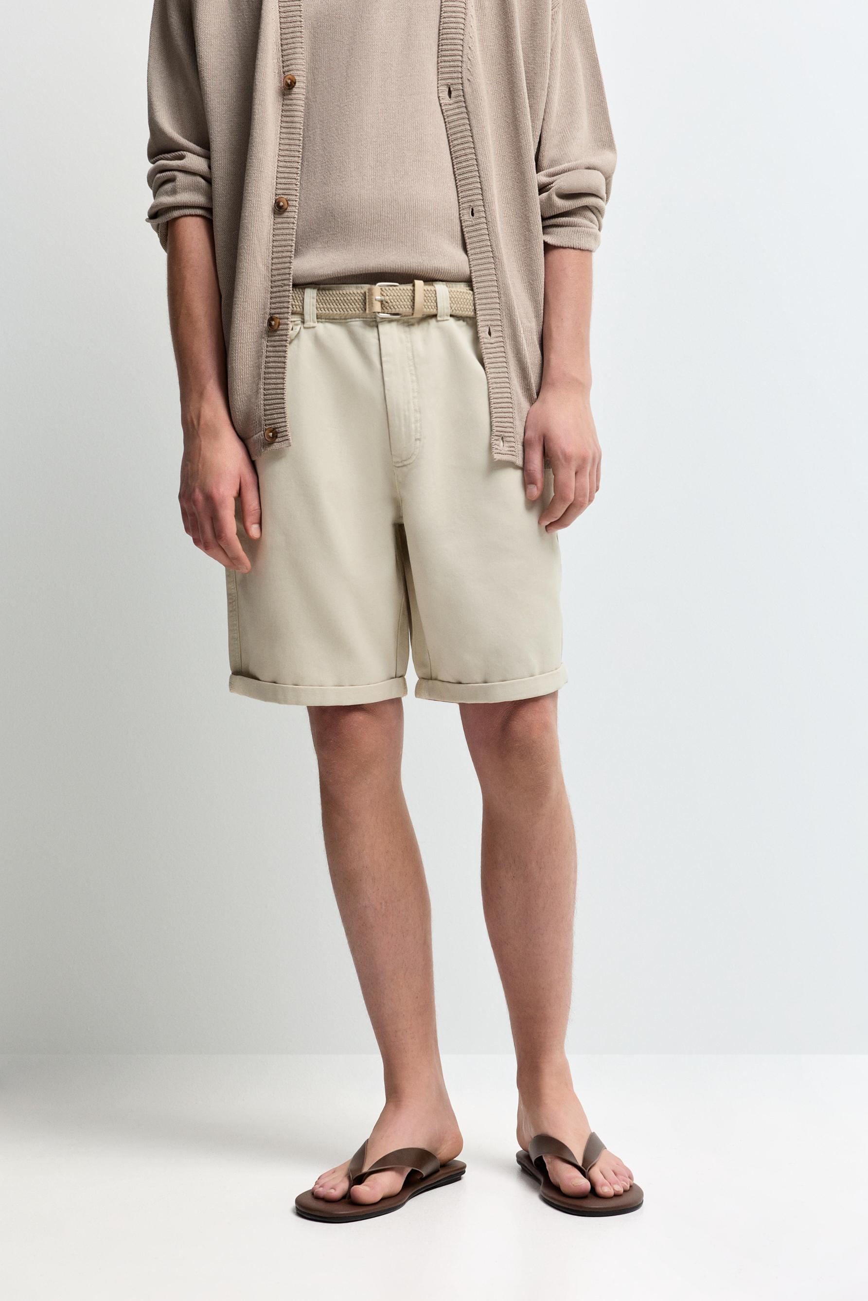 Slim fit Bermuda shorts — ECRU