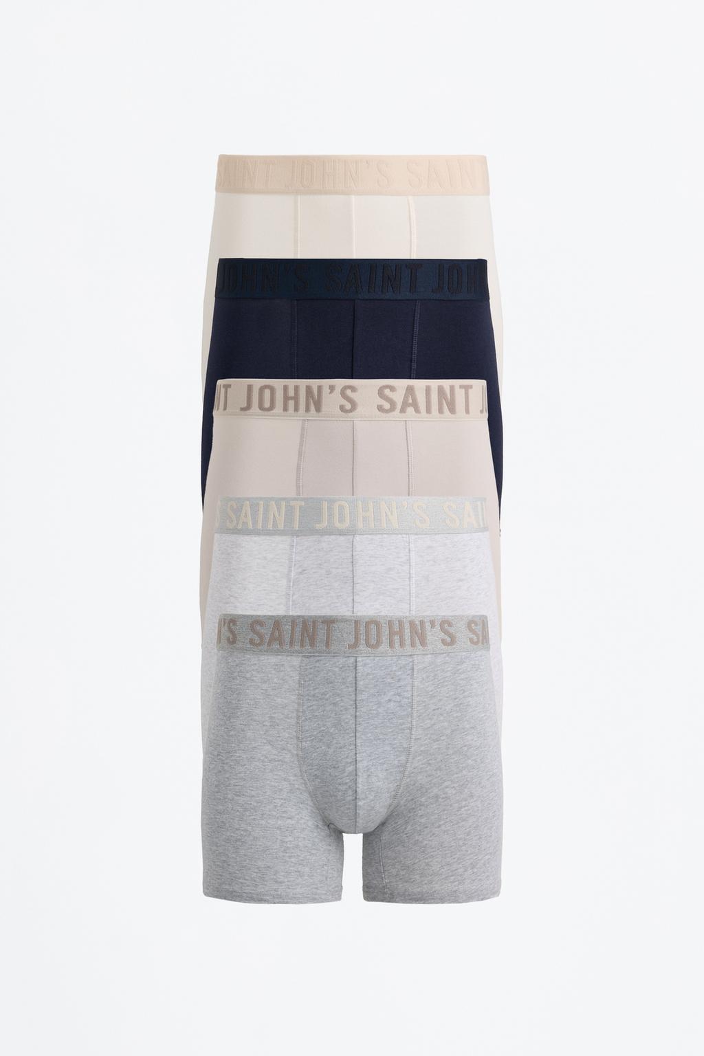 5-pack of long slogan boxers