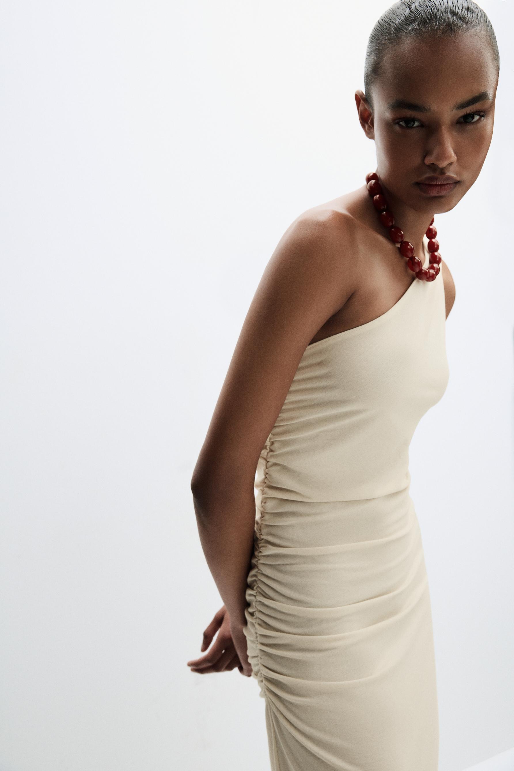 Asymmetric midi dress - | Lefties Turkey