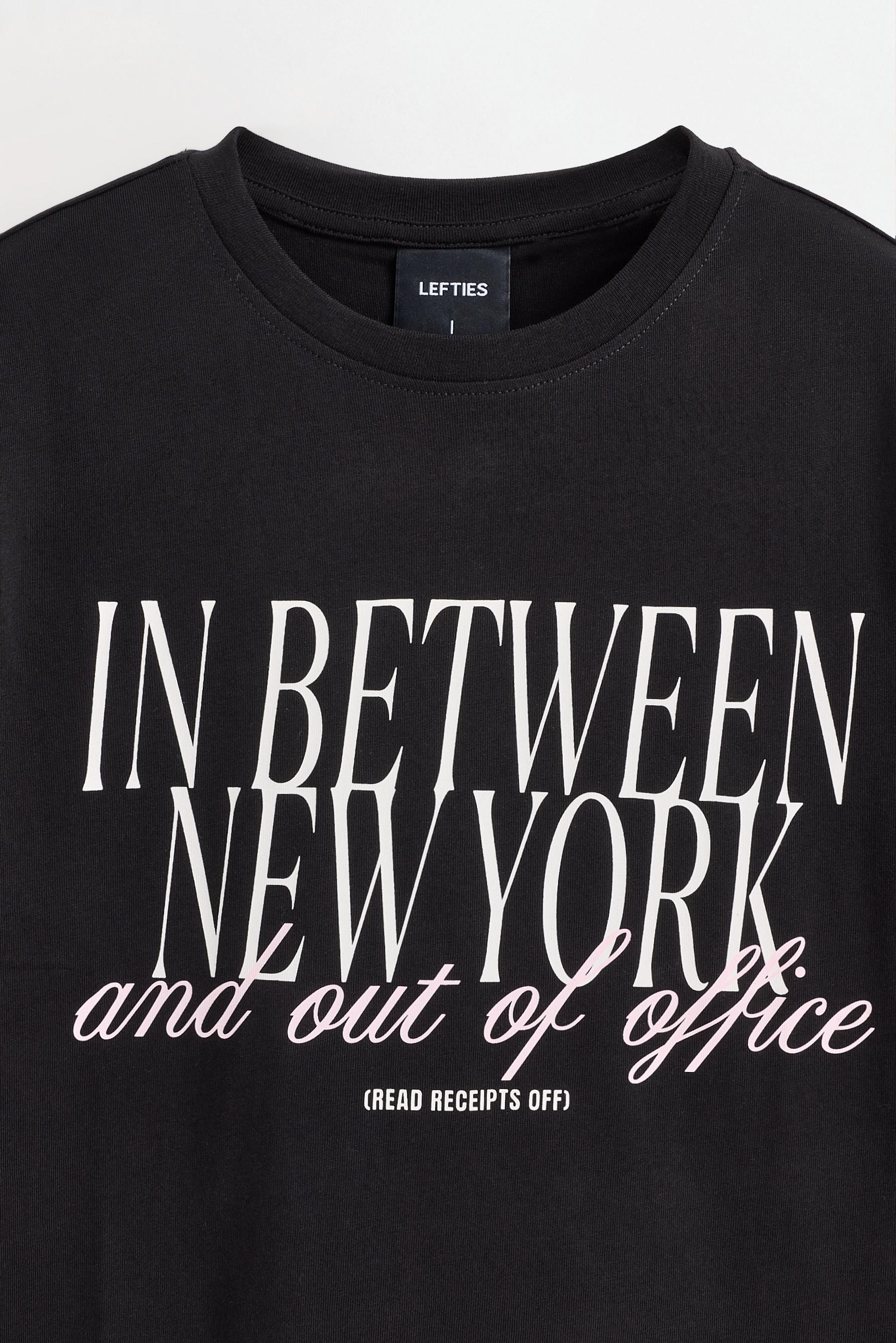 Printed T-shirt — BLACK/WHITE