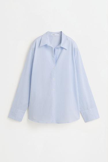 Striped poplin shirt — PASTEL BLUE 6