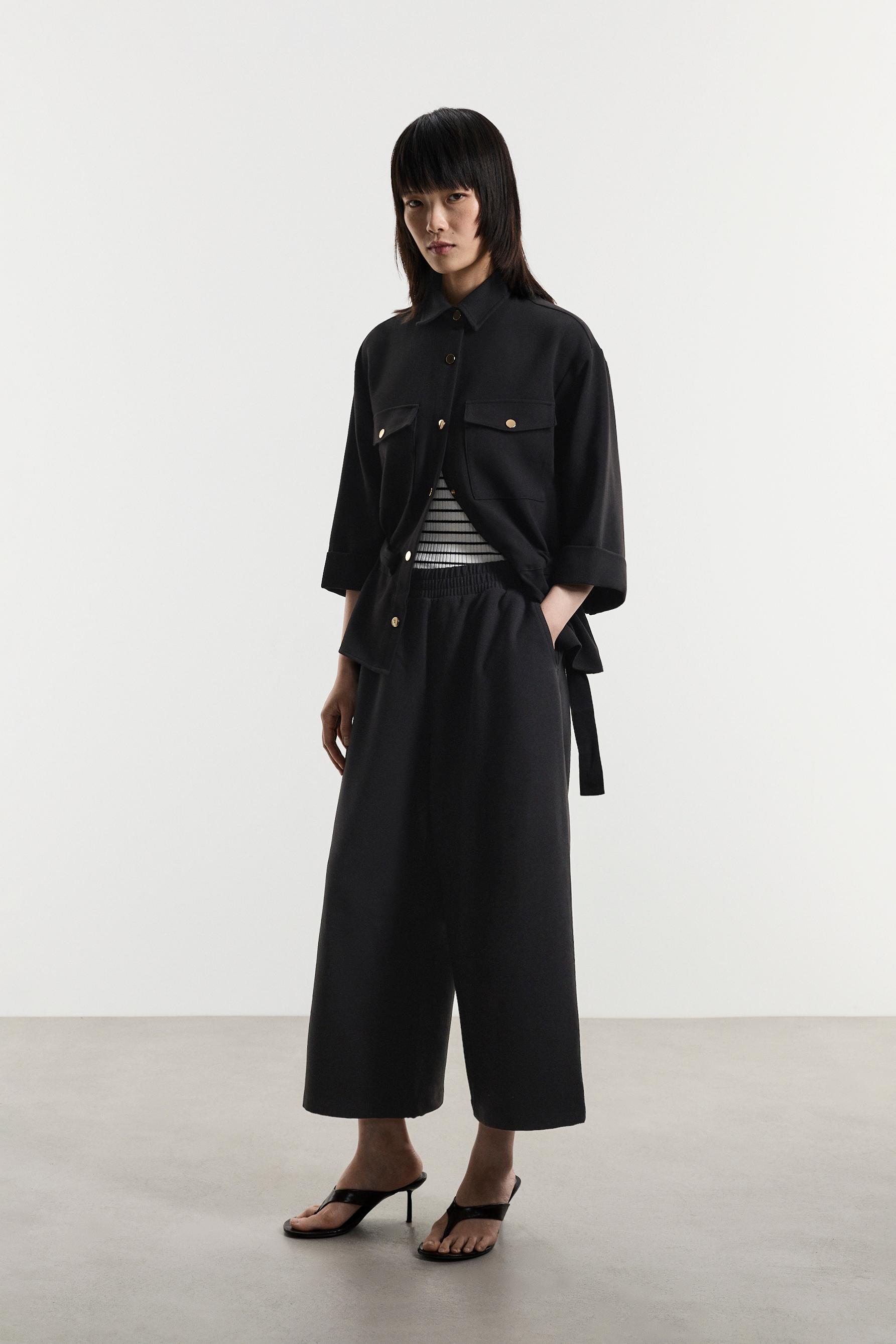 Culotte joggers — BLACK