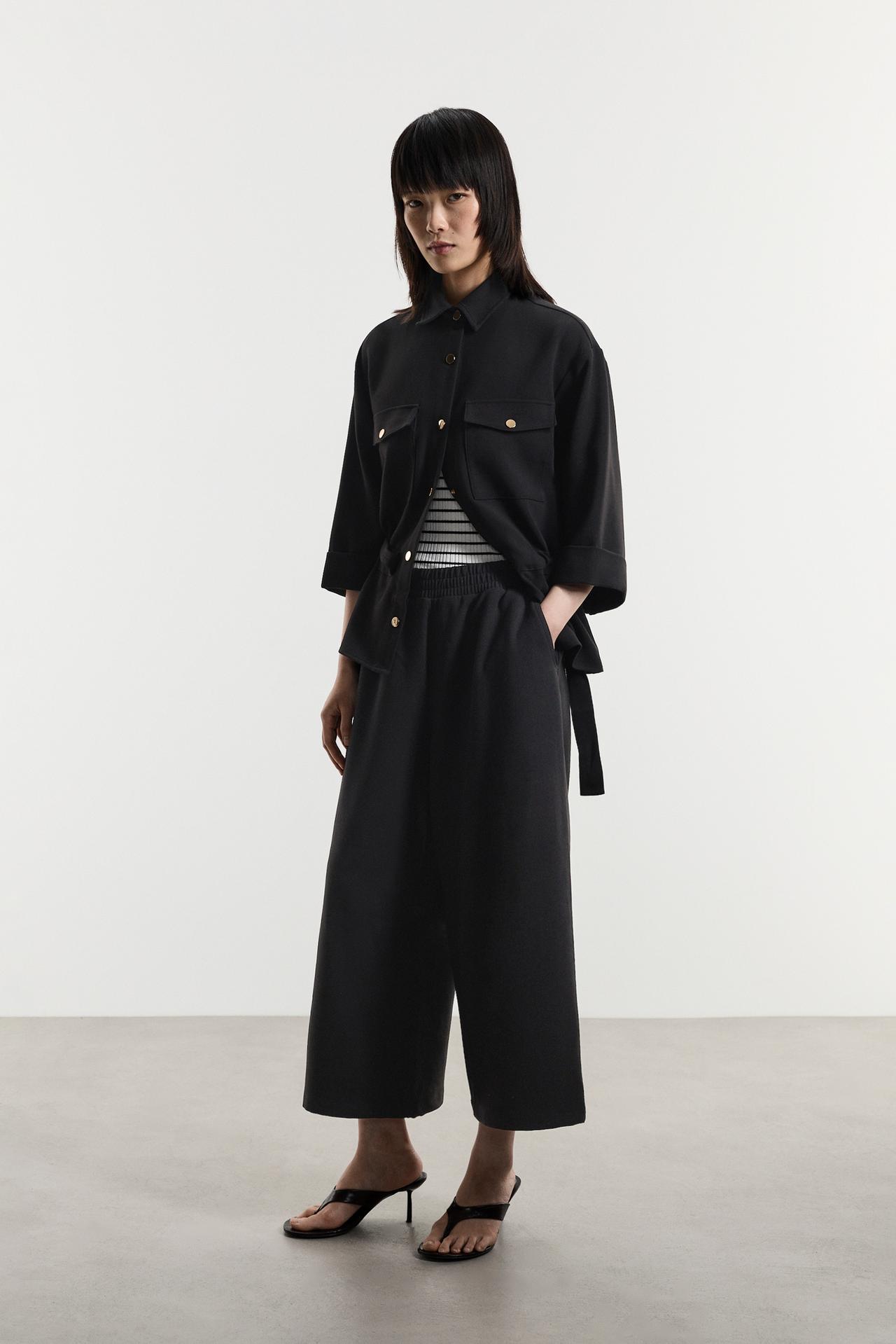 Culotte joggers — BLACK