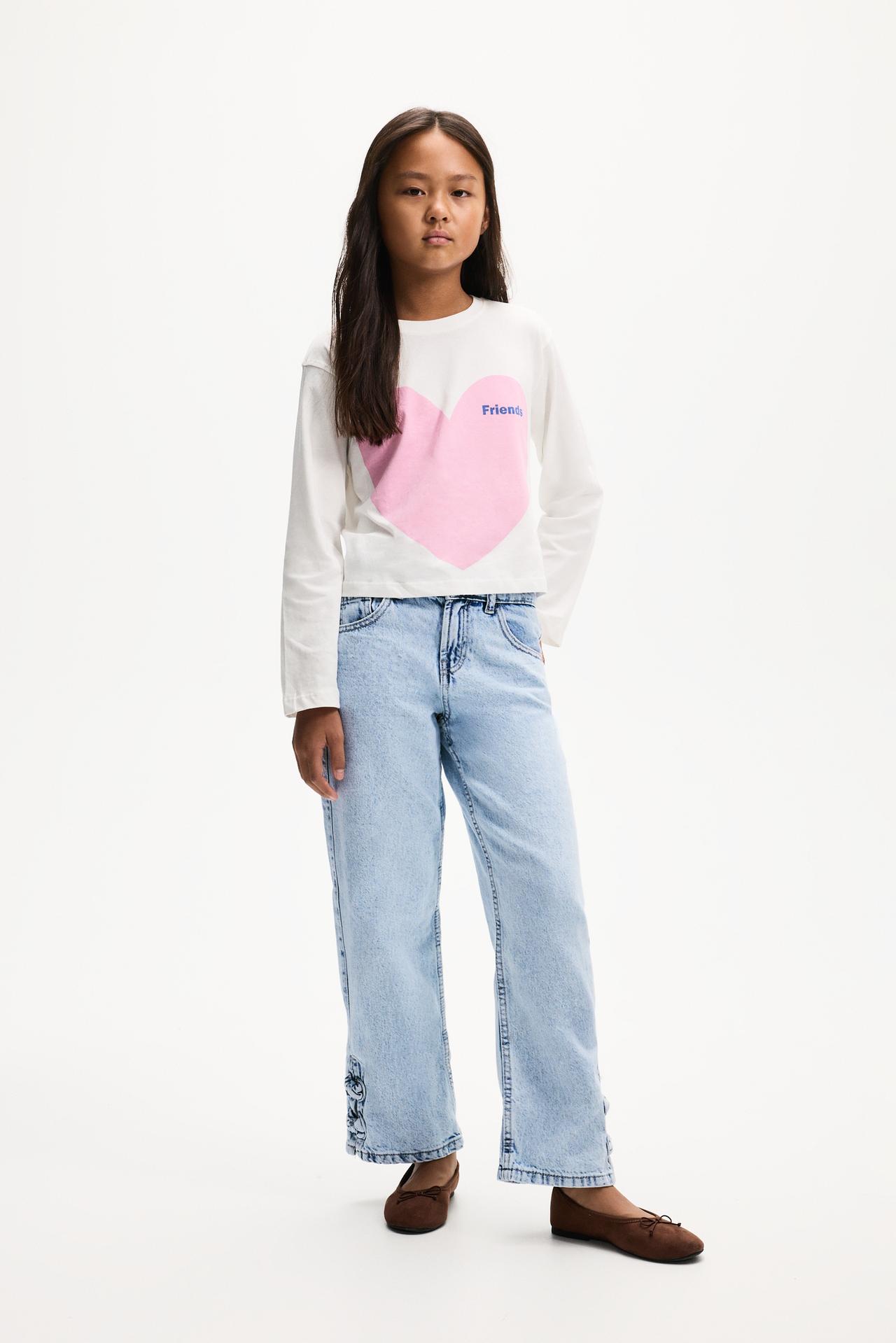 Jeans with ties — PALE BLUE