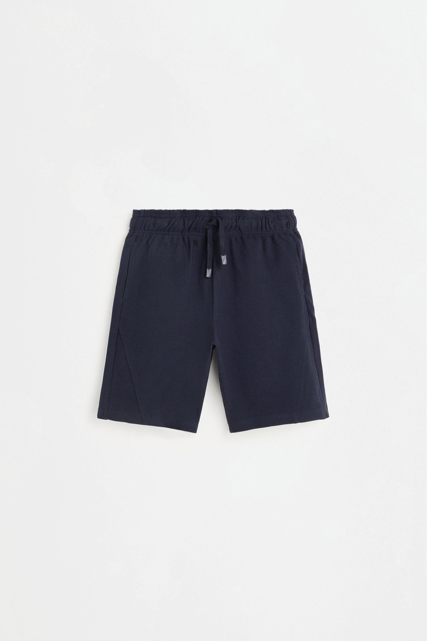 Piqué T-shirt and Bermuda shorts co-ord — NAVY