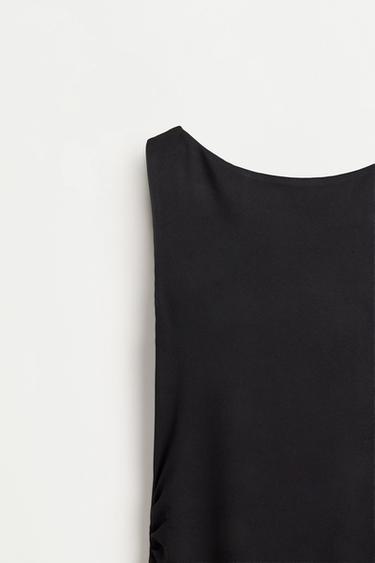 Polyamide midi dress — BLACK 7