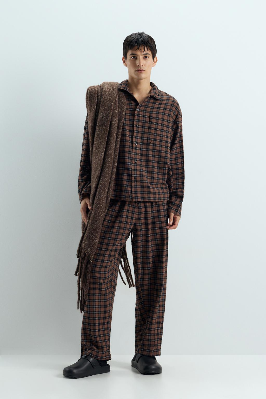Pijama camiseiro de flanela