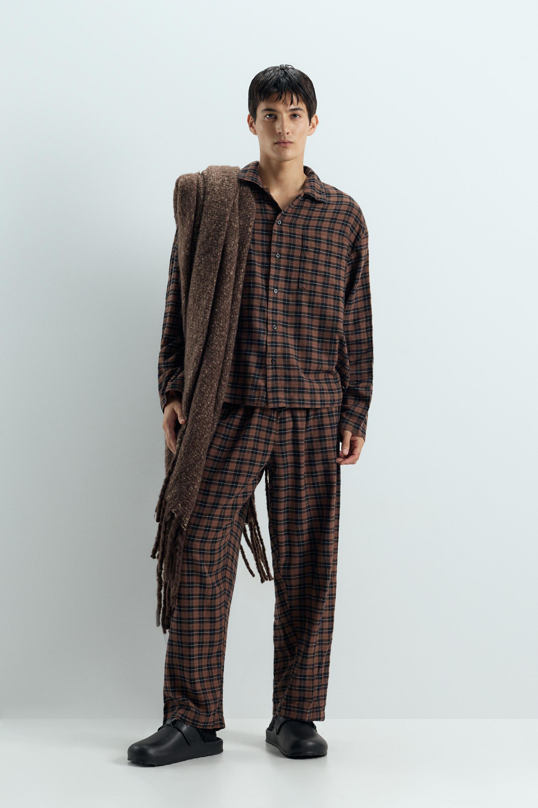 Pijama camisero franela