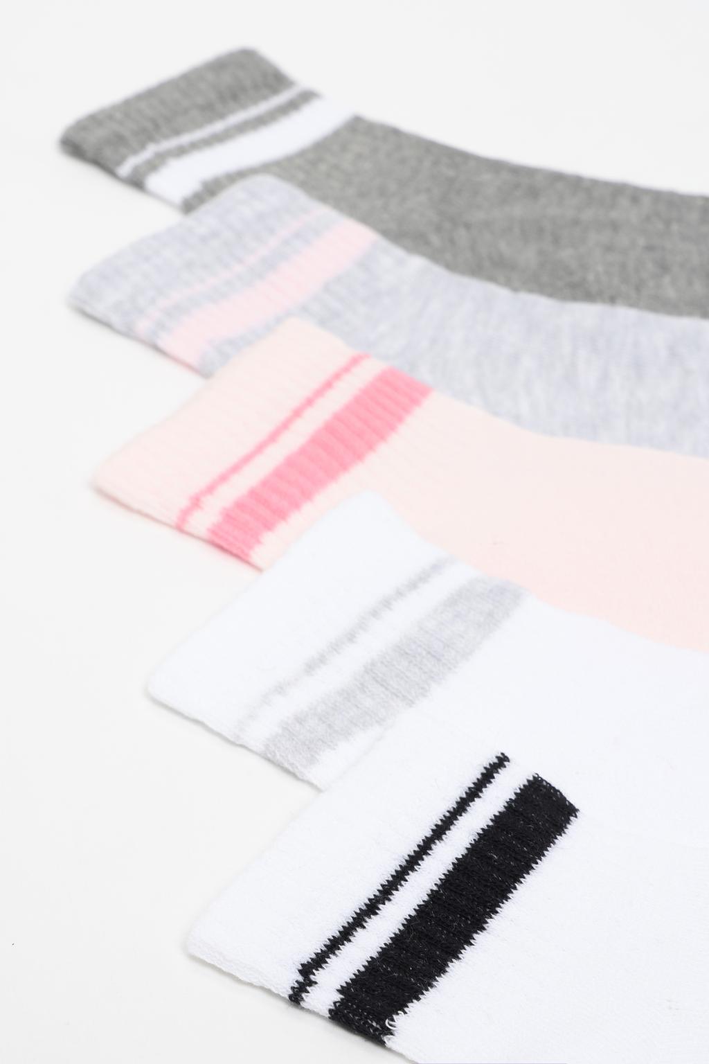 5-pack of short striped socks