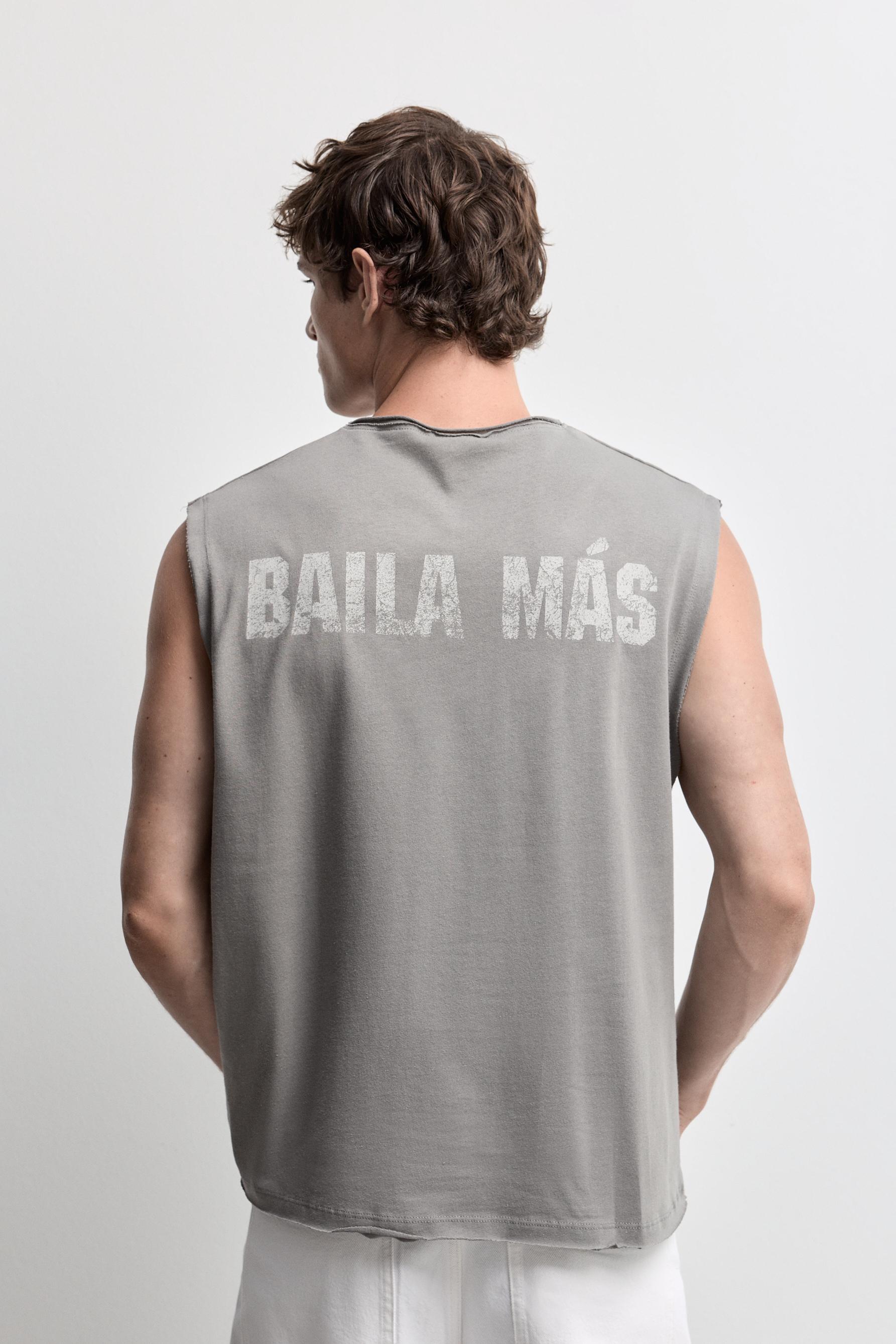 Faded effect printed sleeveless T-shirt — ASH