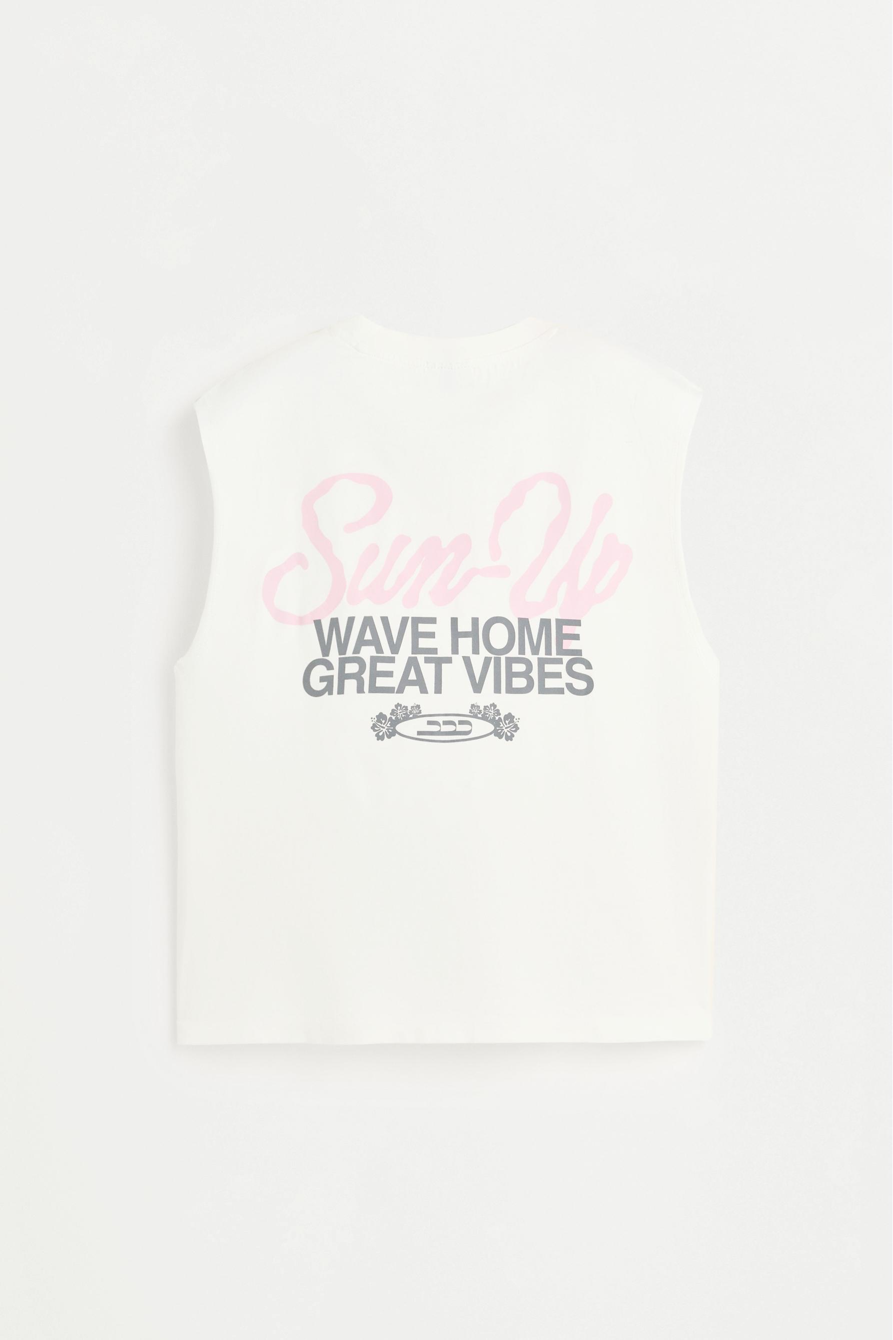 Printed tank top — OFF WHITE