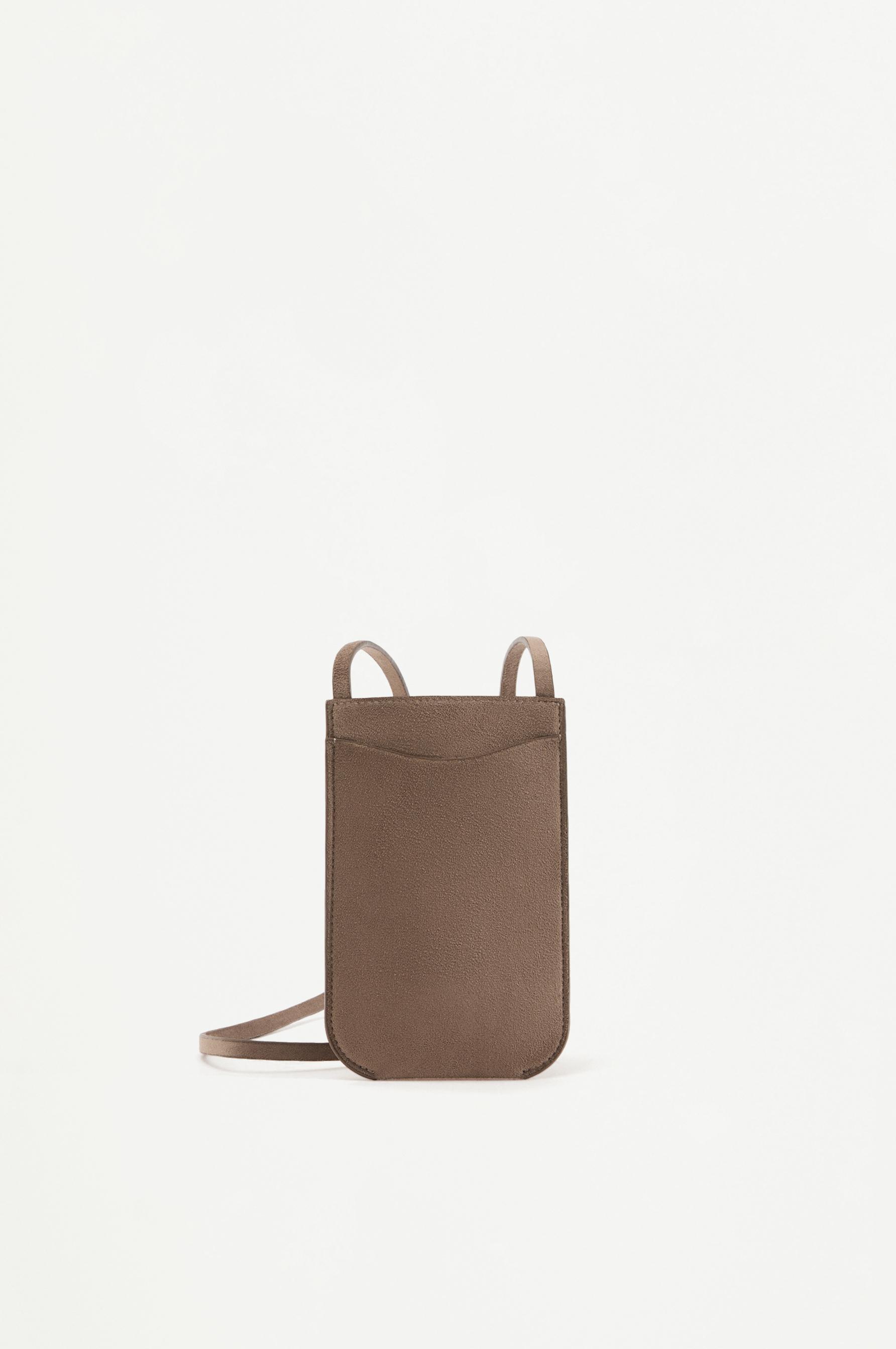 Split Suede Effect Crossbody Bag EDITION — KHAKI