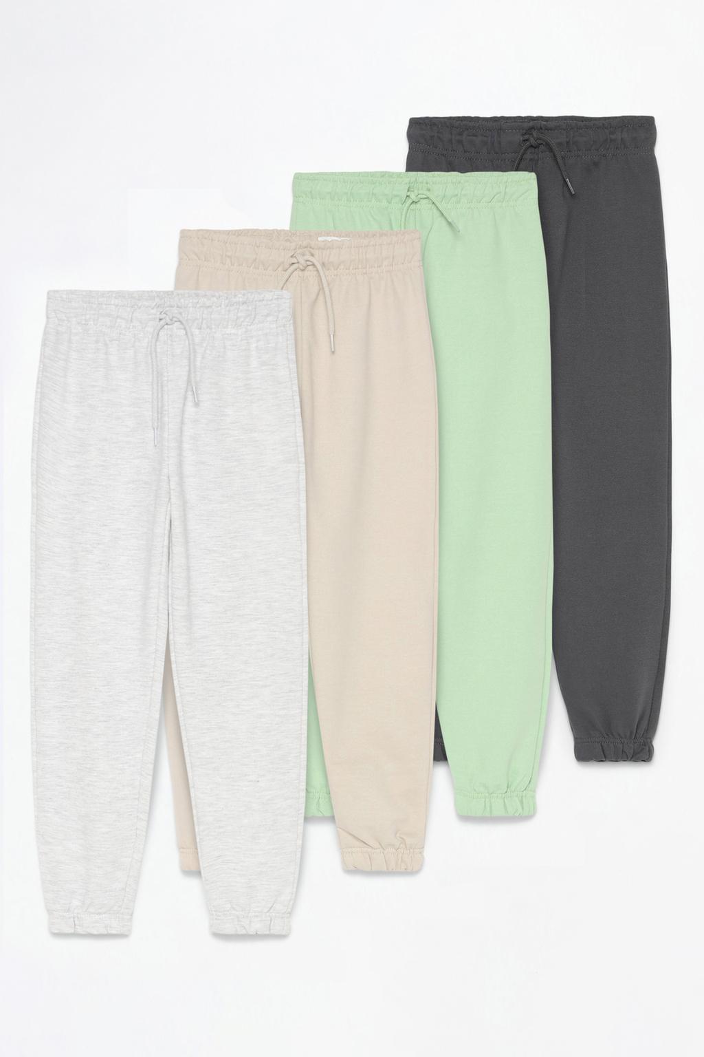 Pack of 4 basic plush trousers