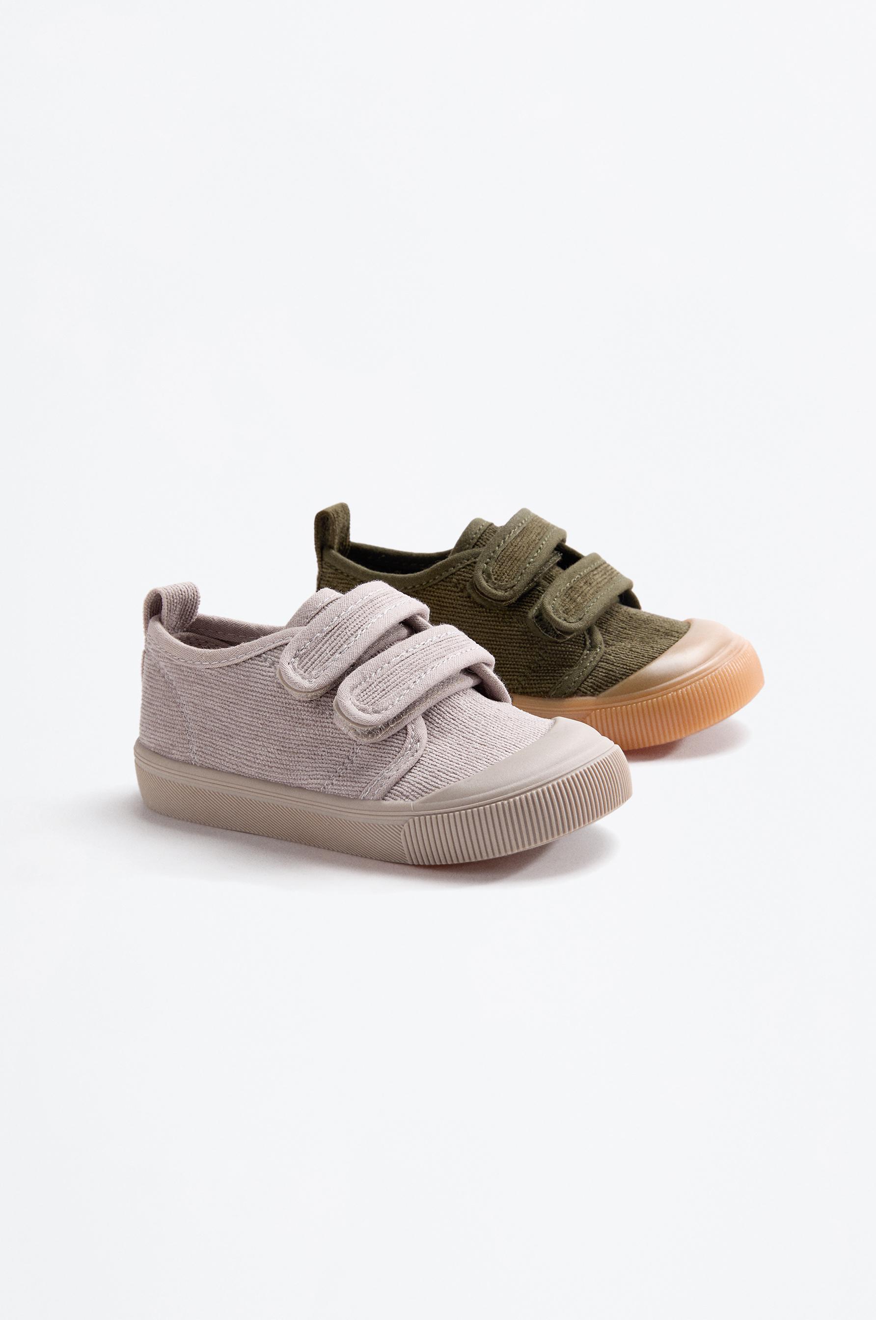 Corduroy toecap slippers — GREY