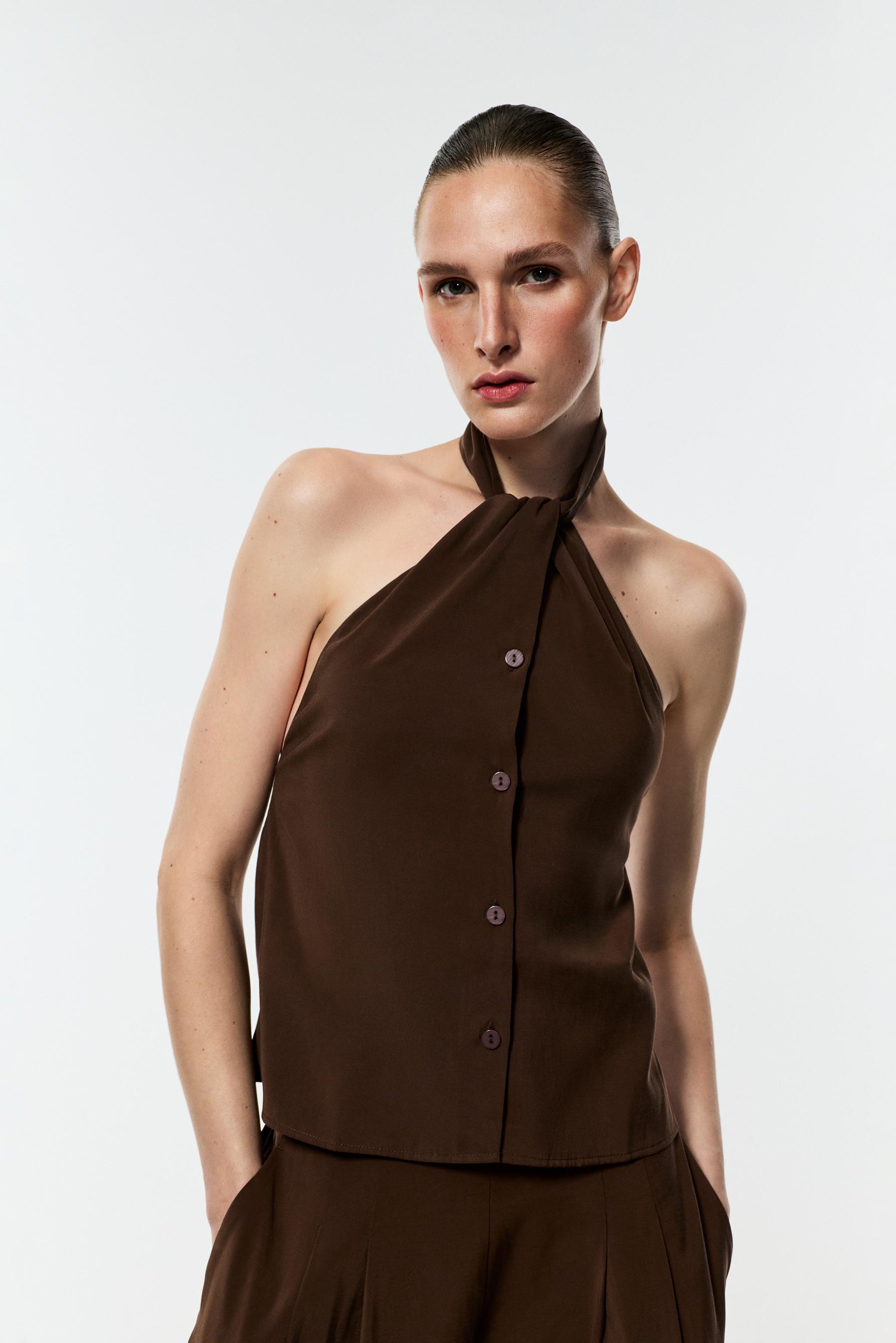 Soft halter neck top — OCHRE