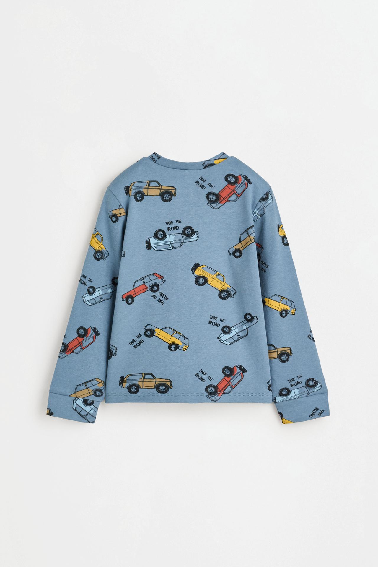 Long printed pyjamas — DARK BLUE