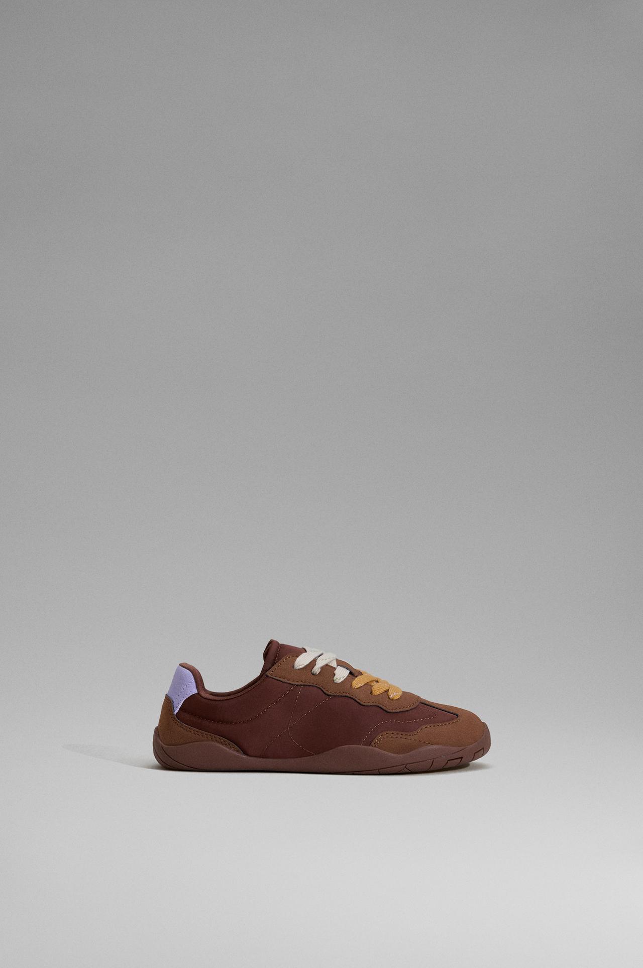 Combined barefoot sneakers — BROWN